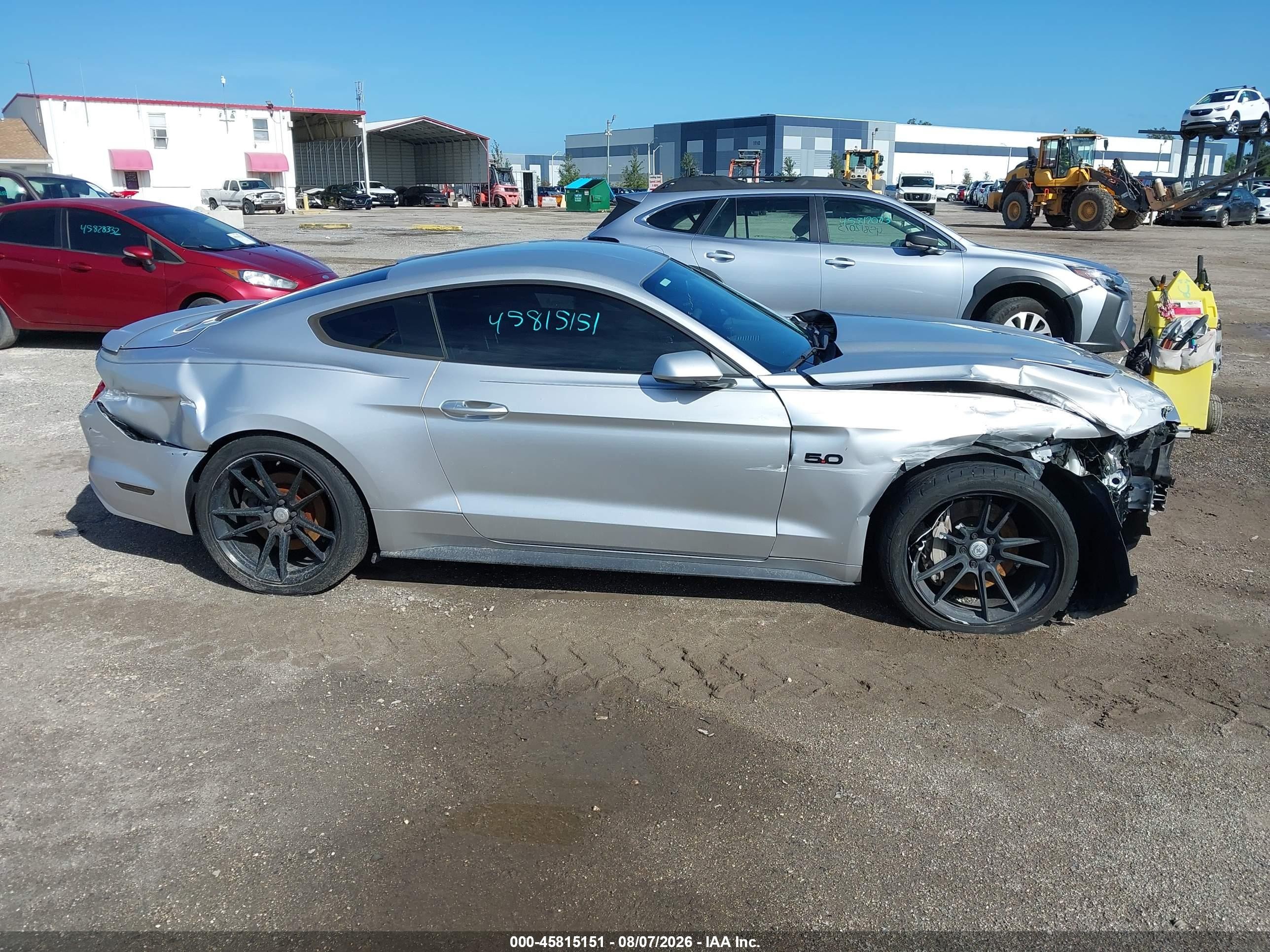 2015 Ford Mustang Gt Silver vin: 1FA6P8CF0F5348001