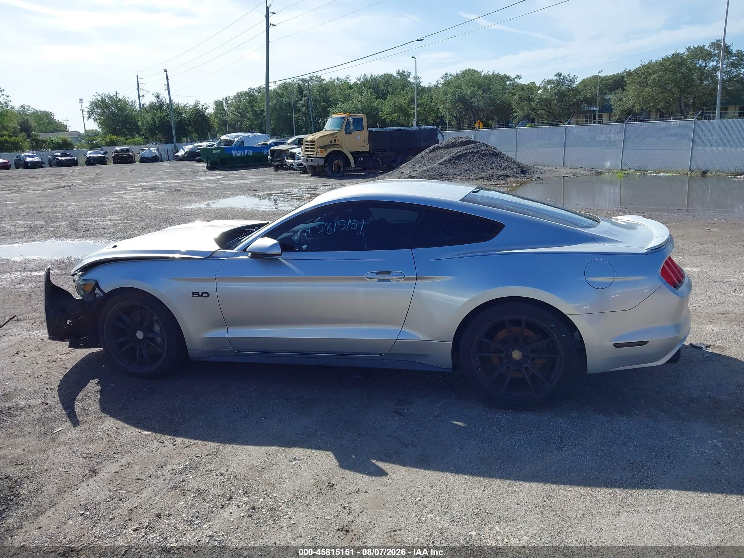 2015 Ford Mustang Gt Silver vin: 1FA6P8CF0F5348001