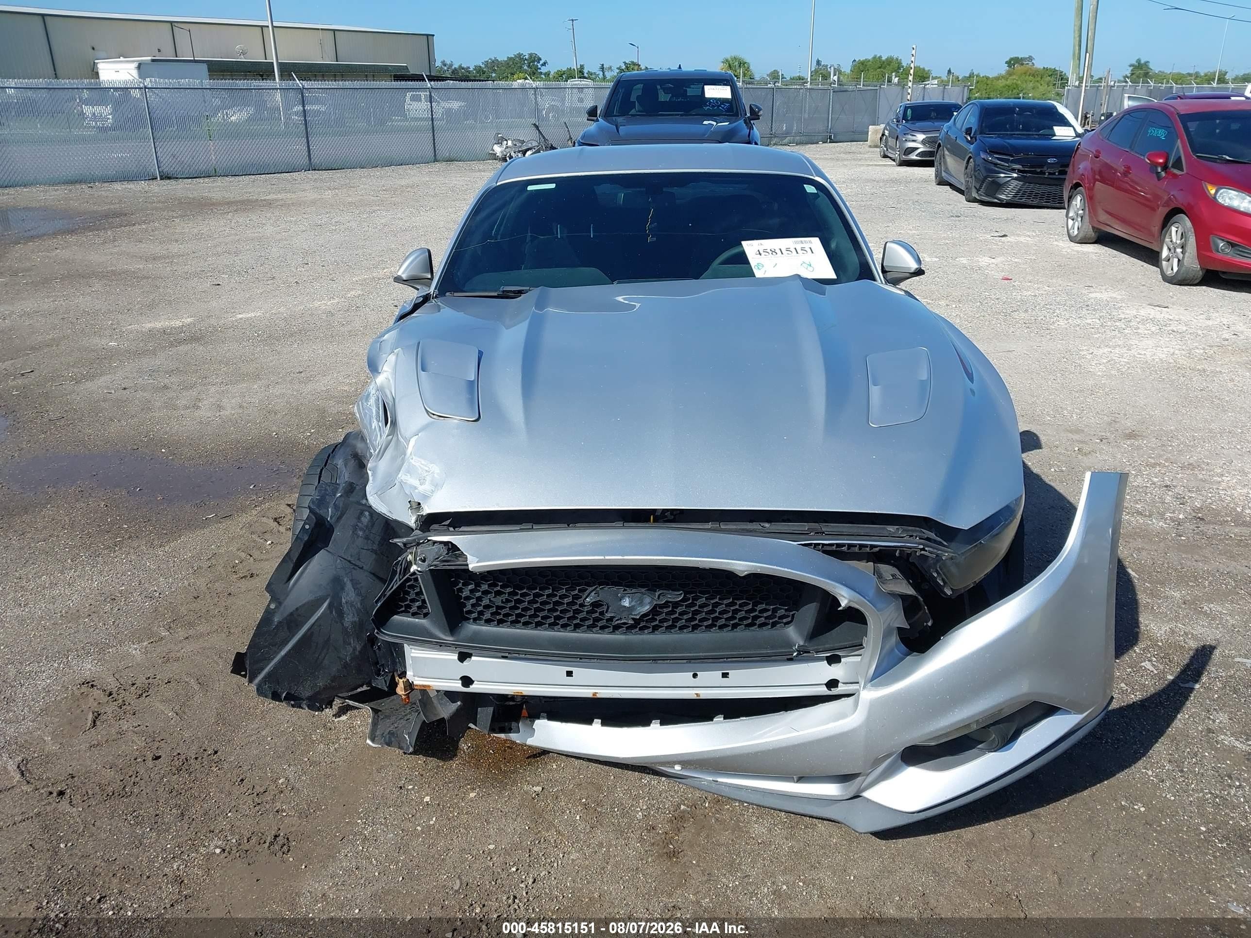 2015 Ford Mustang Gt Silver vin: 1FA6P8CF0F5348001