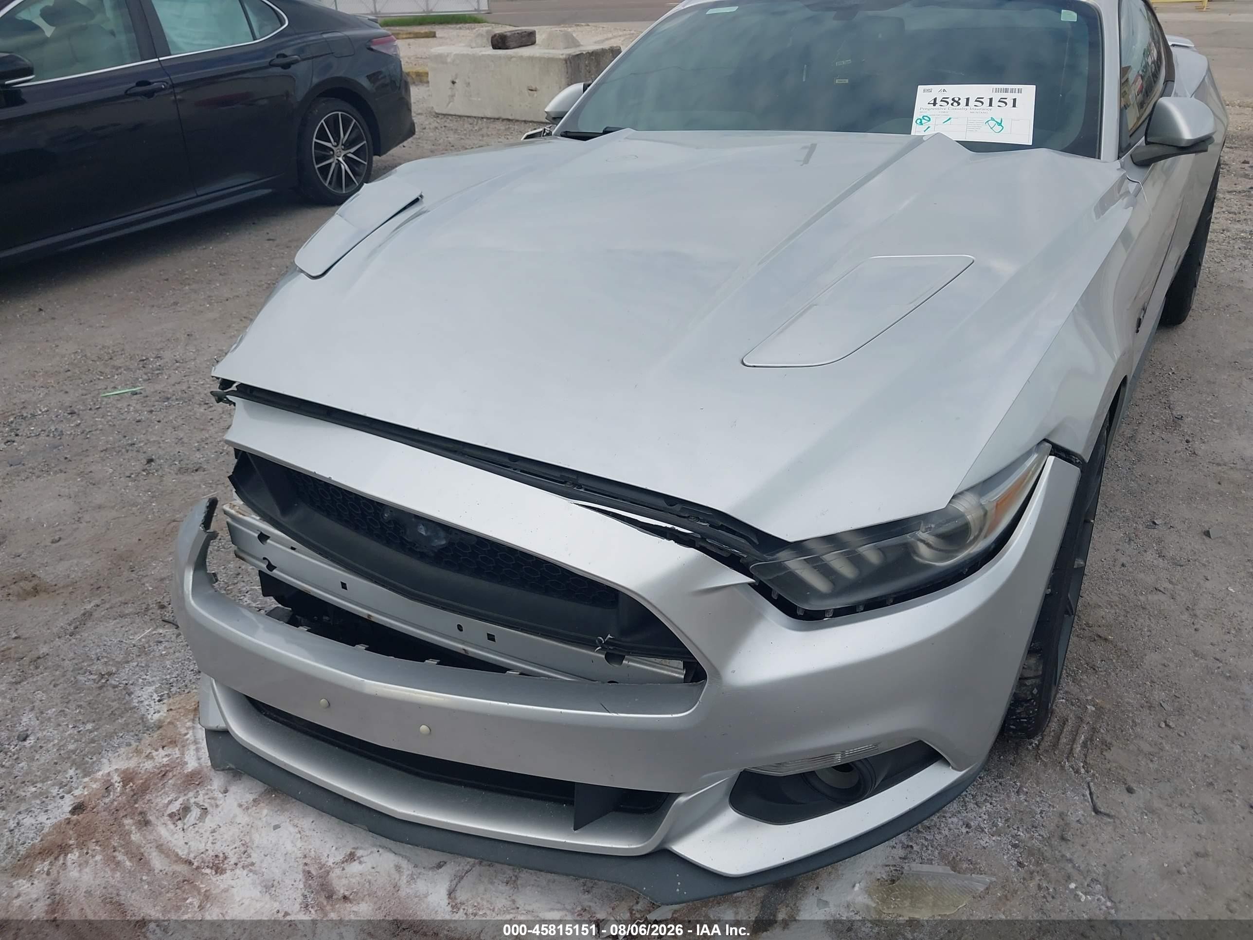 2015 Ford Mustang Gt Silver vin: 1FA6P8CF0F5348001
