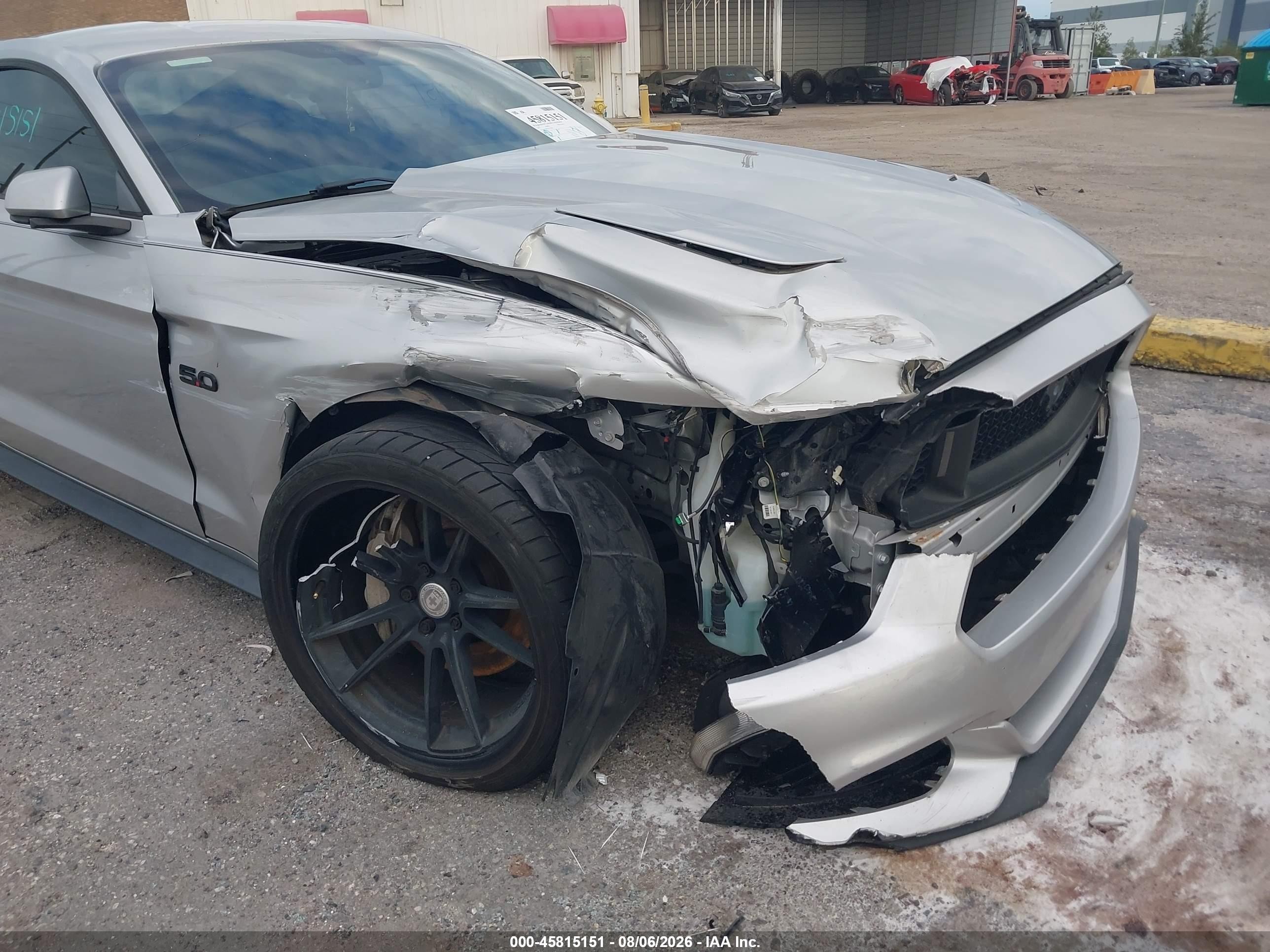 2015 Ford Mustang Gt Silver vin: 1FA6P8CF0F5348001