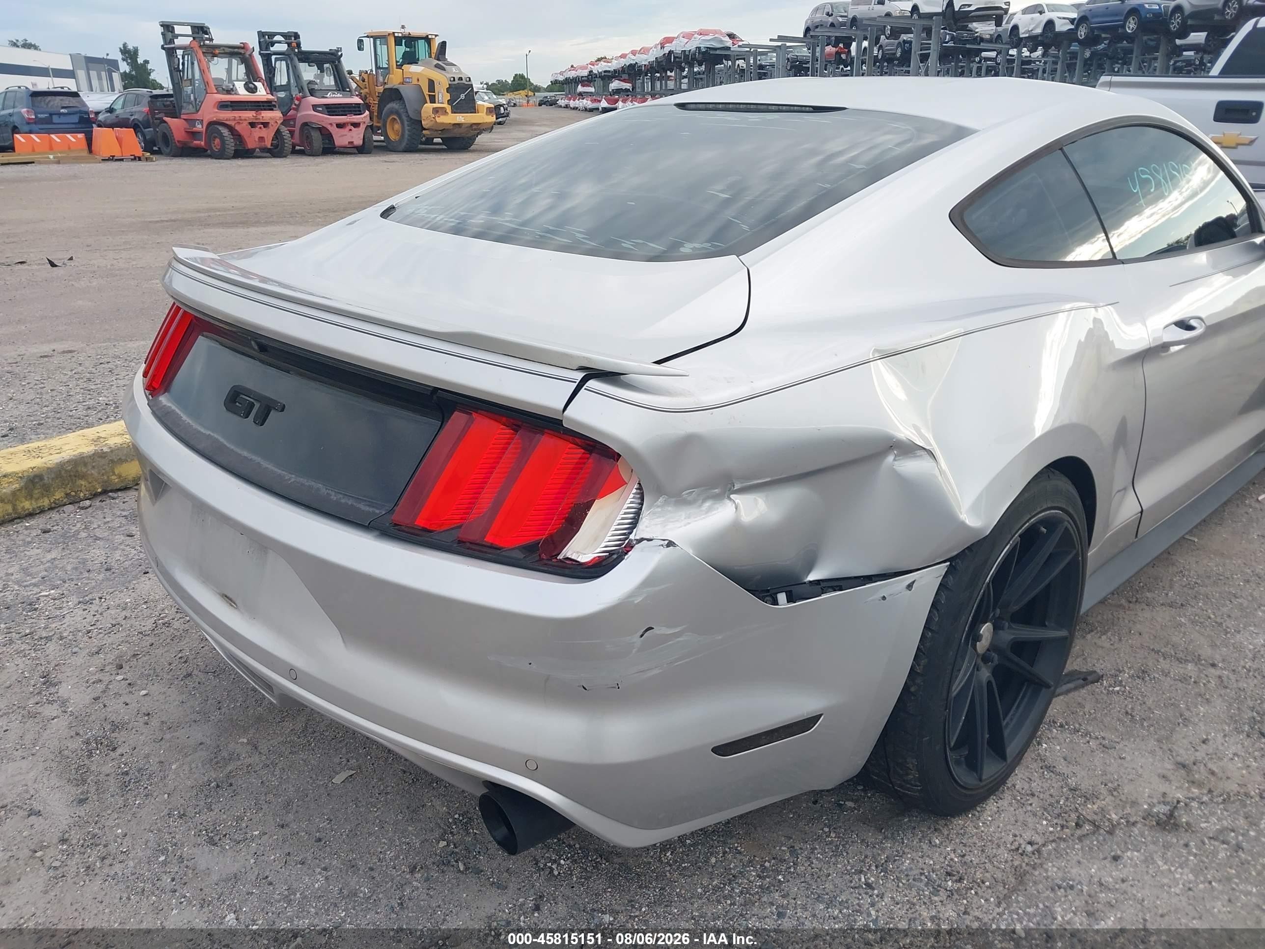 2015 Ford Mustang Gt Silver vin: 1FA6P8CF0F5348001