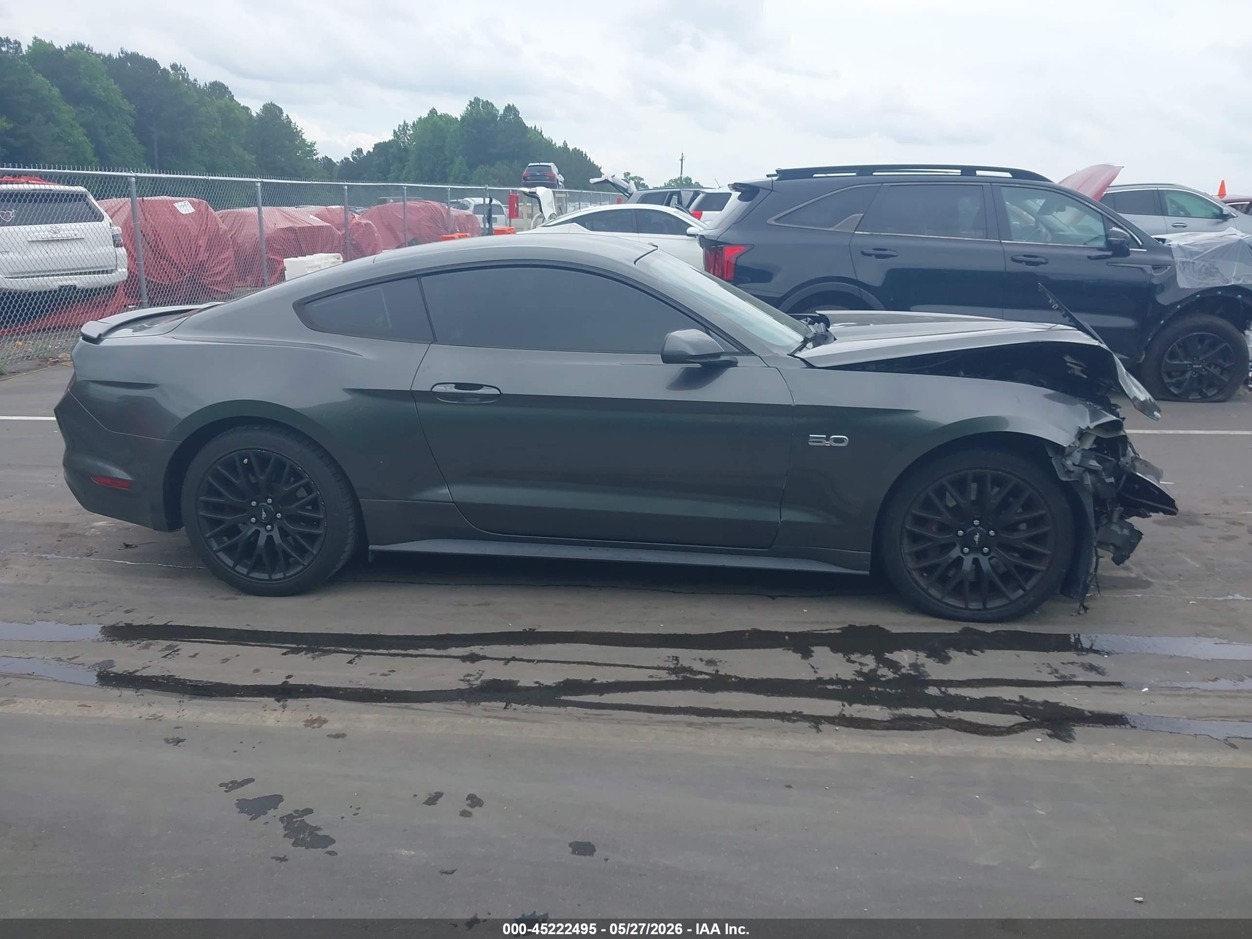 2015 Ford Mustang Gt Зеленый vin: 1FA6P8CF0F5354073