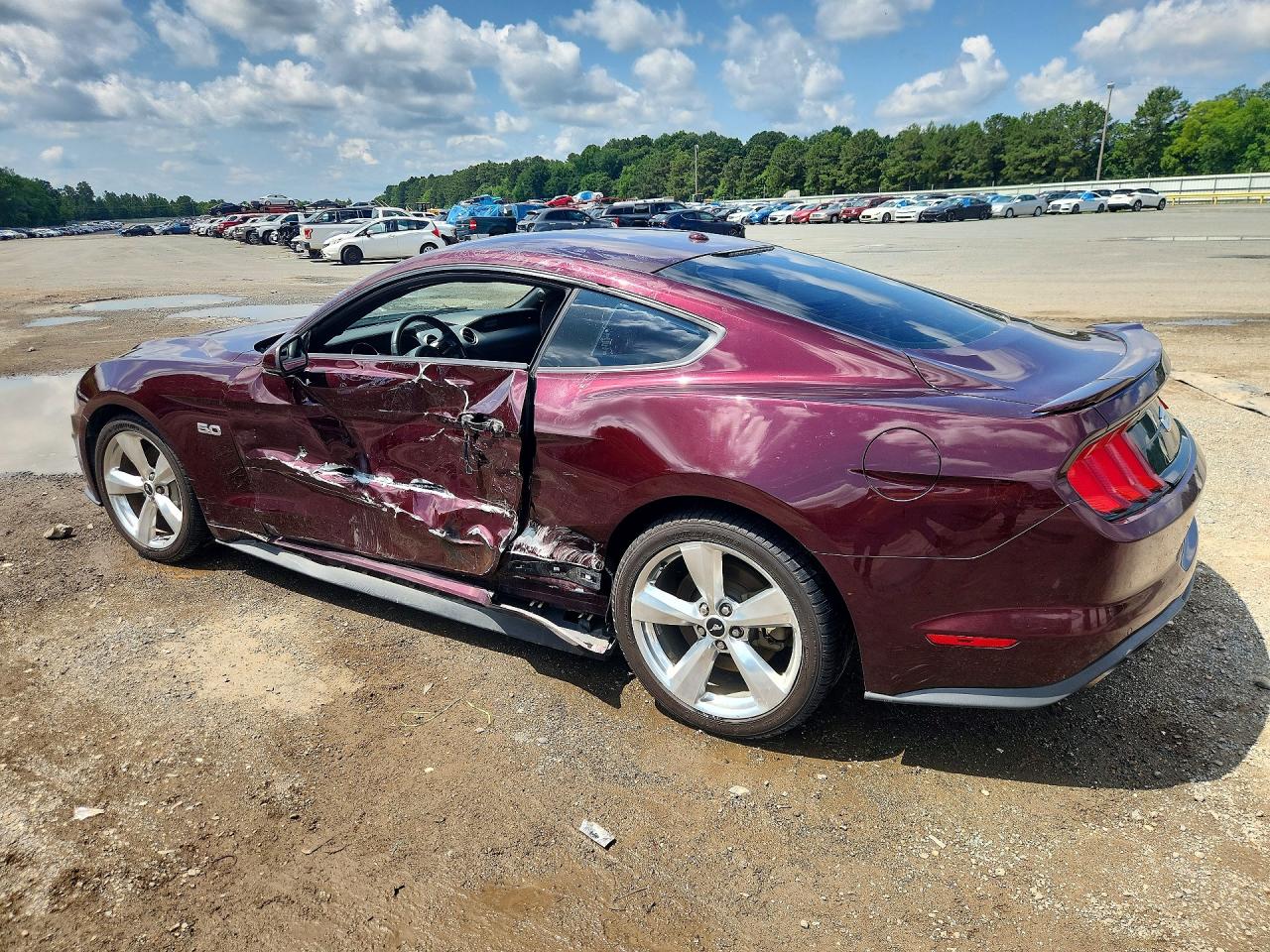 2018 Ford Mustang Gt Maroon vin: 1FA6P8CF0J5114031