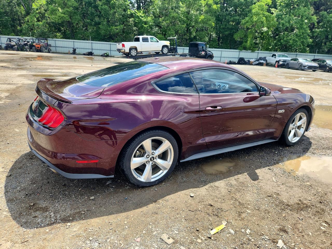2018 Ford Mustang Gt Maroon vin: 1FA6P8CF0J5114031