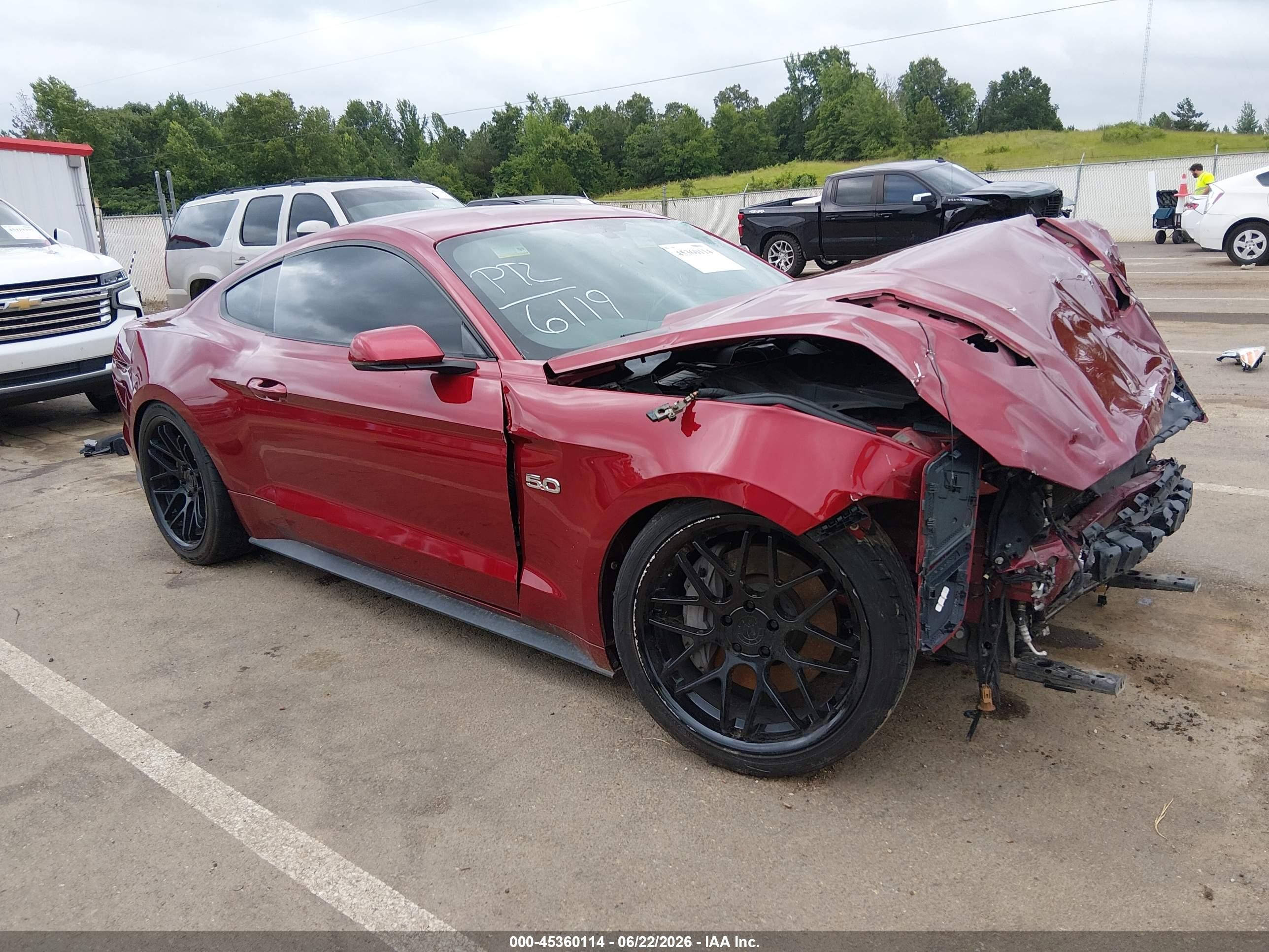 2015 Ford Mustang Gt Premium Burgundy vin: 1FA6P8CF1F5385199