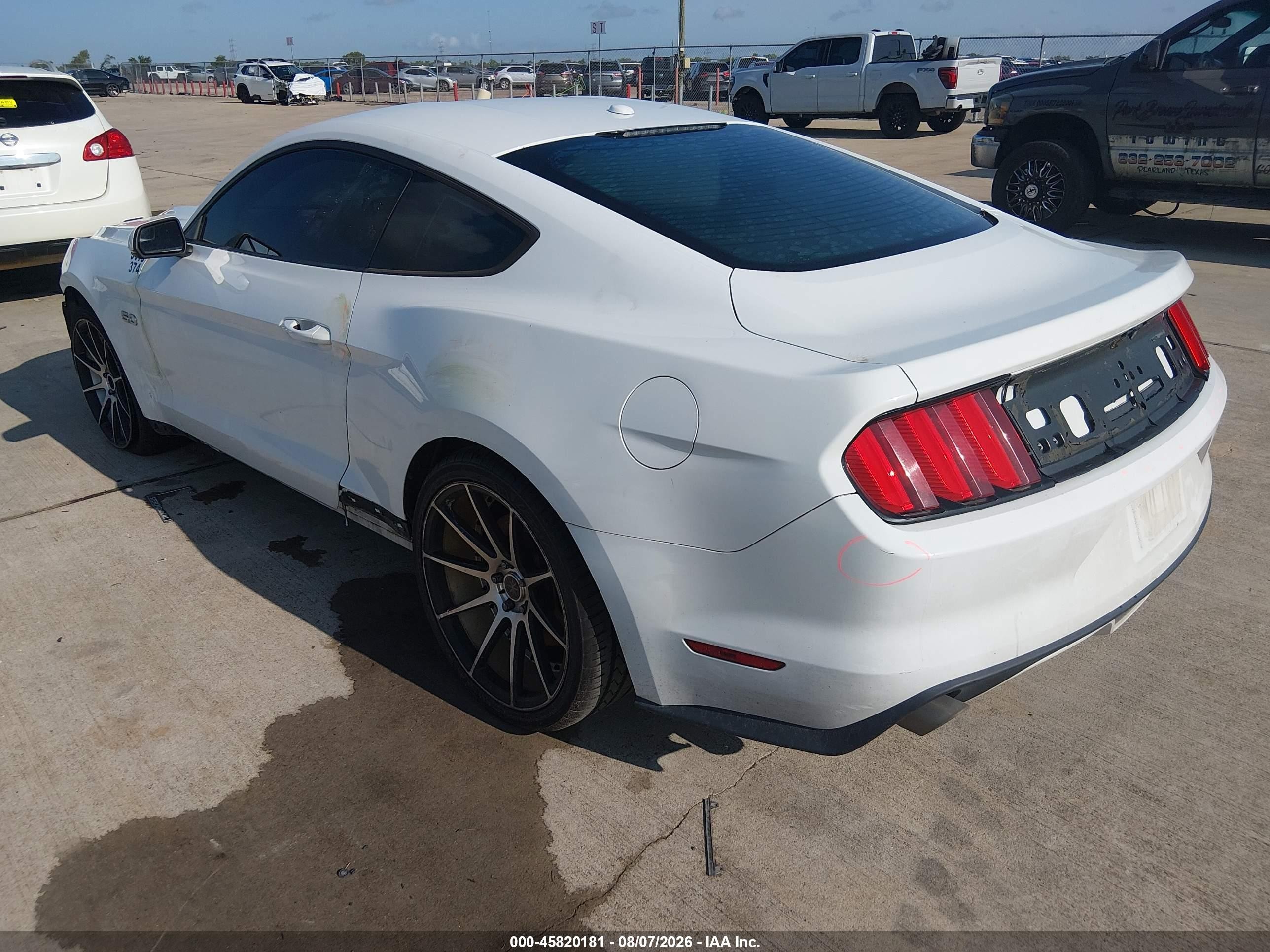 2015 Ford Mustang Gt Premium White vin: 1FA6P8CF1F5393187