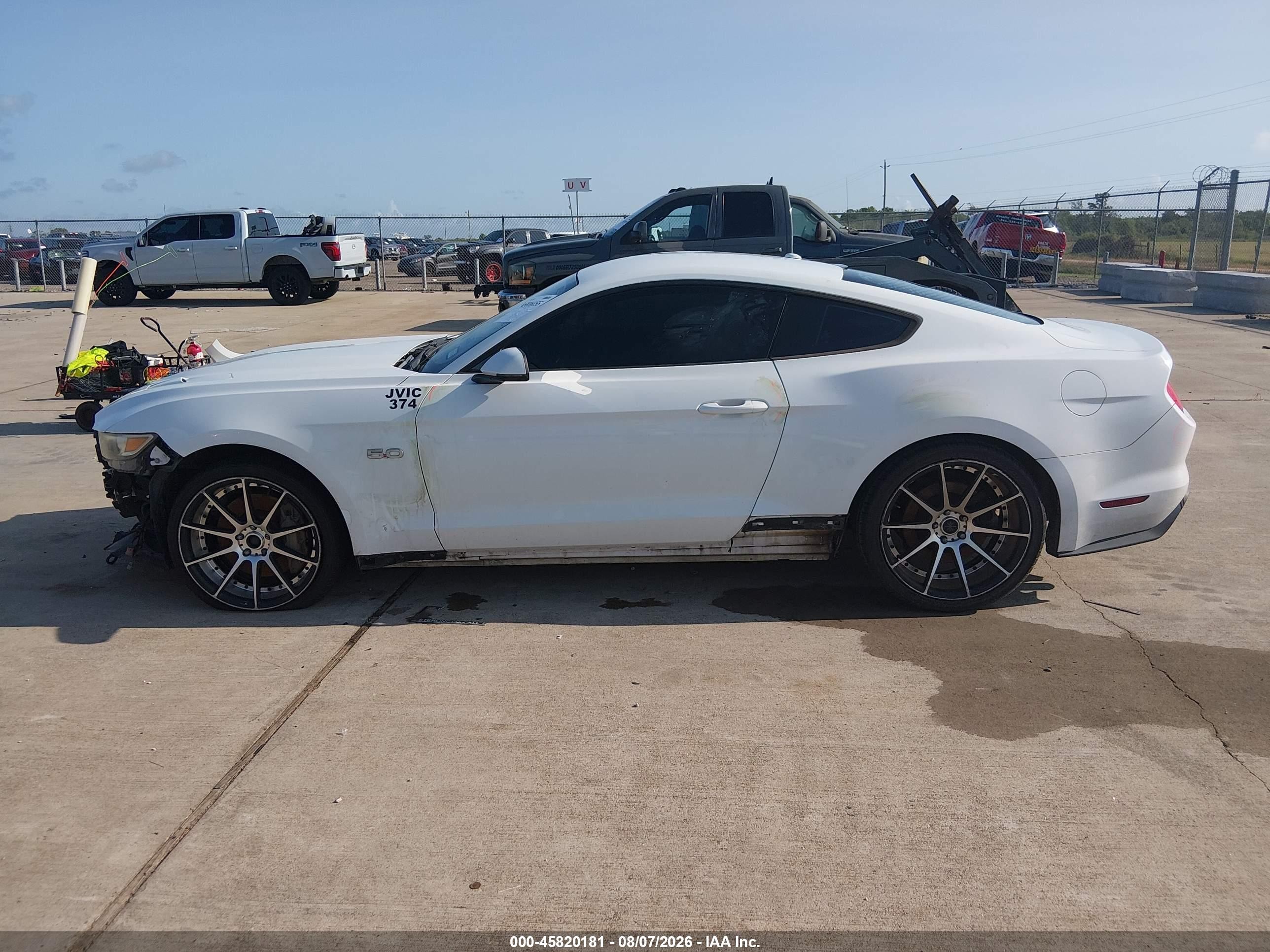 2015 Ford Mustang Gt Premium White vin: 1FA6P8CF1F5393187