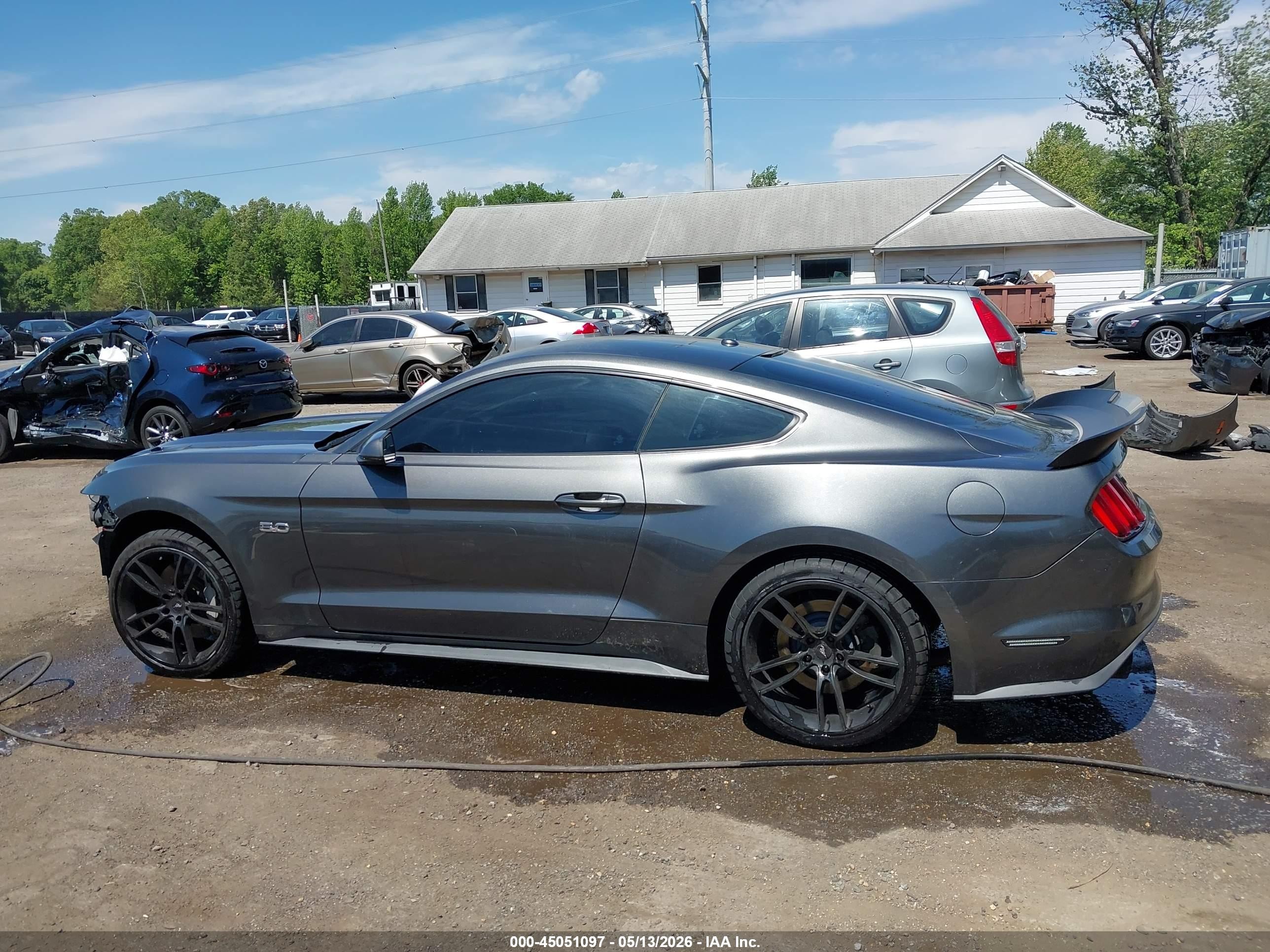 2015 Ford Mustang Gt Premium Gray vin: 1FA6P8CF2F5299500