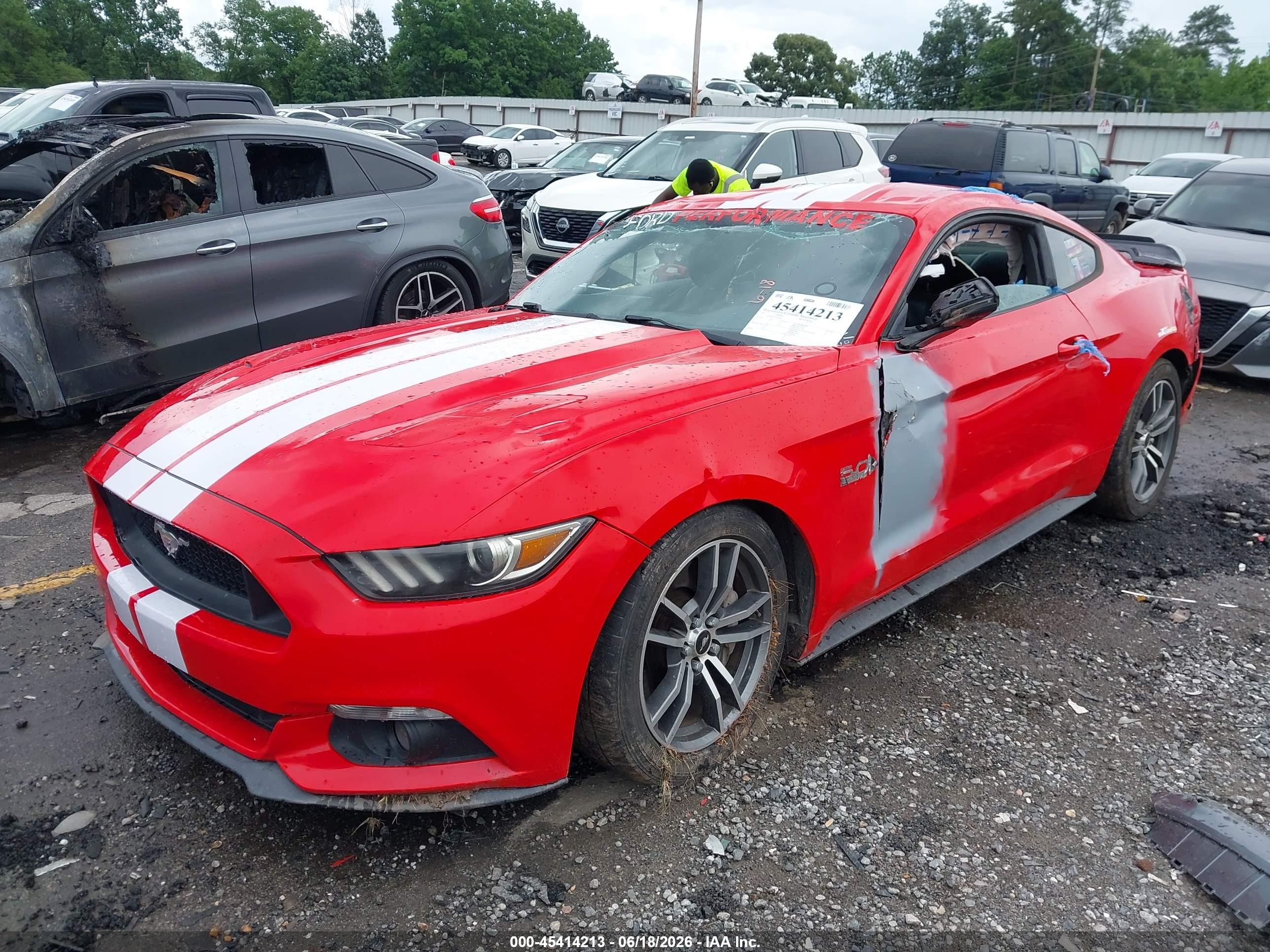 2015 Ford Mustang Gt Premium Red vin: 1FA6P8CF2F5299593