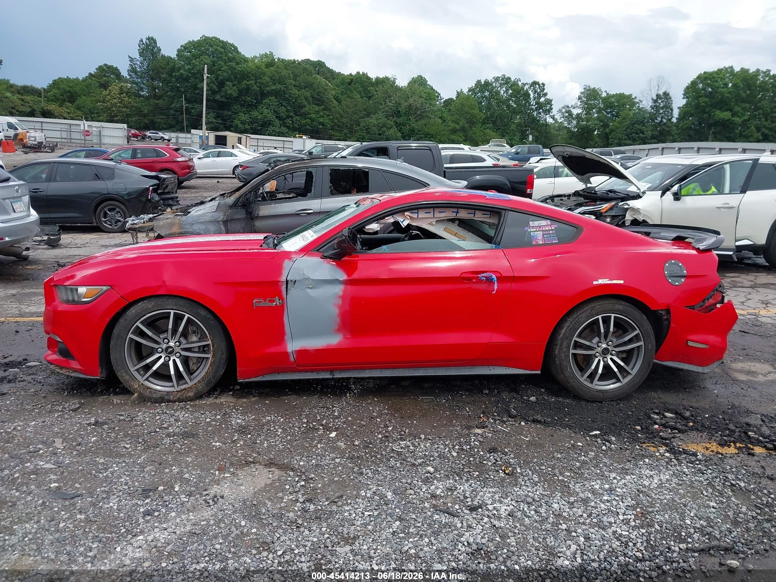 2015 Ford Mustang Gt Premium Red vin: 1FA6P8CF2F5299593