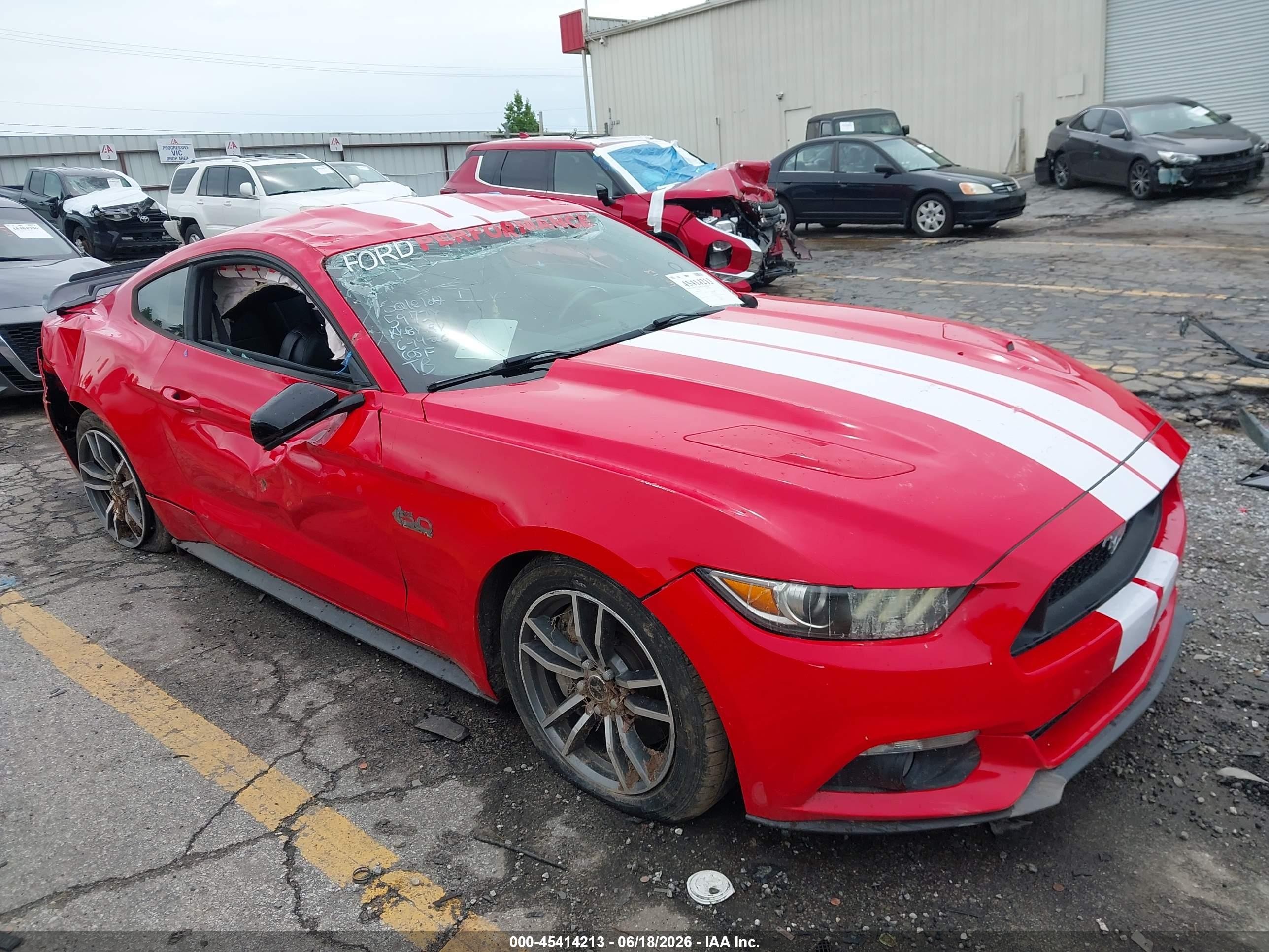 2015 Ford Mustang Gt Premium Red vin: 1FA6P8CF2F5299593