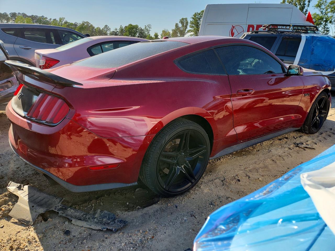 2015 Ford Mustang Gt Red vin: 1FA6P8CF2F5312889
