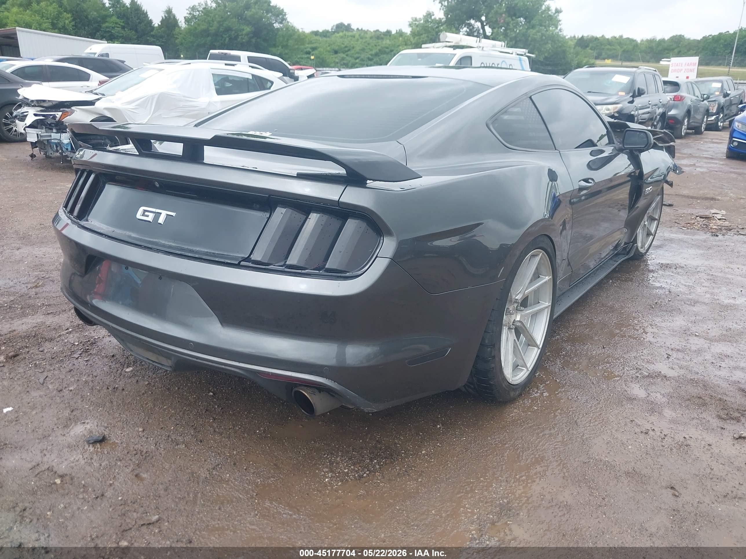 2015 Ford Mustang Gt Gray vin: 1FA6P8CF2F5368699