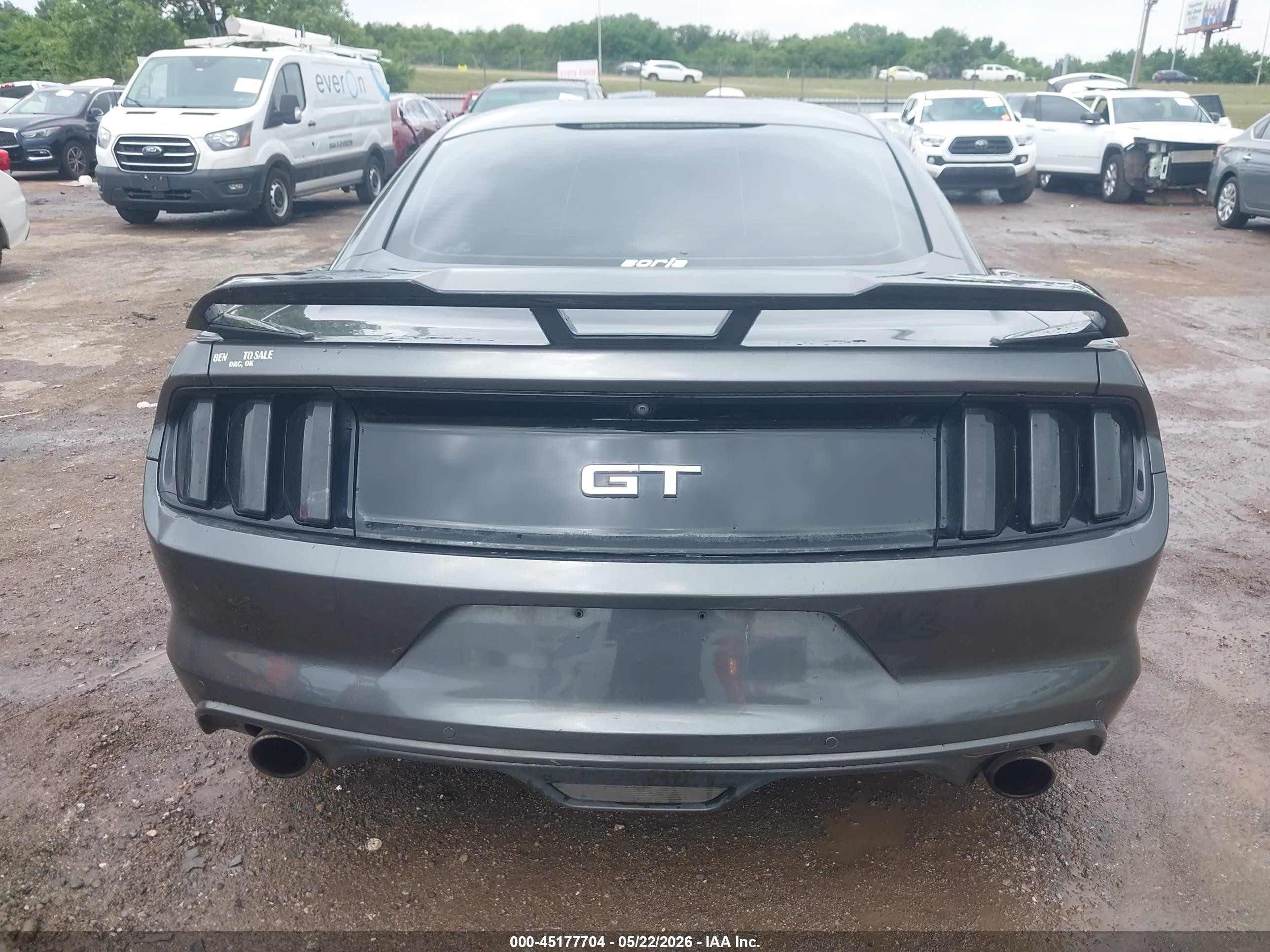 2015 Ford Mustang Gt Gray vin: 1FA6P8CF2F5368699