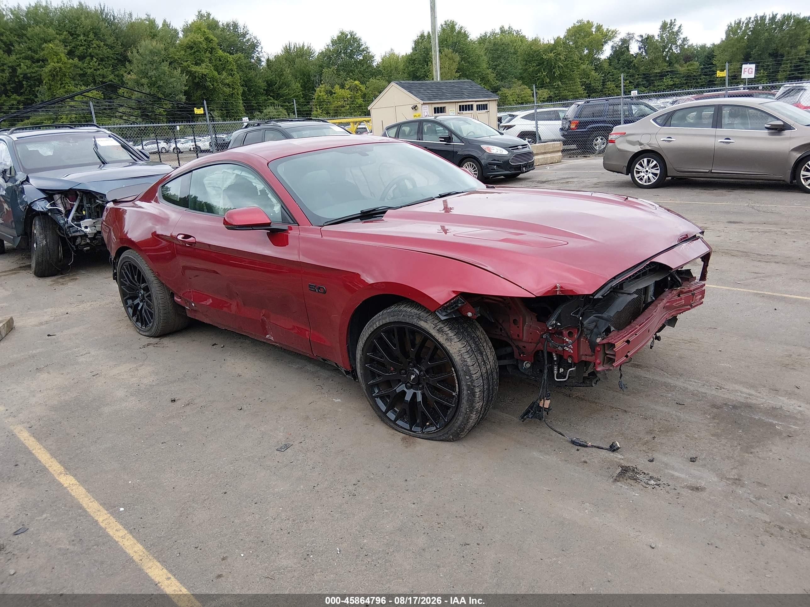 2015 Ford Mustang Gt Premium Red vin: 1FA6P8CF2F5406335