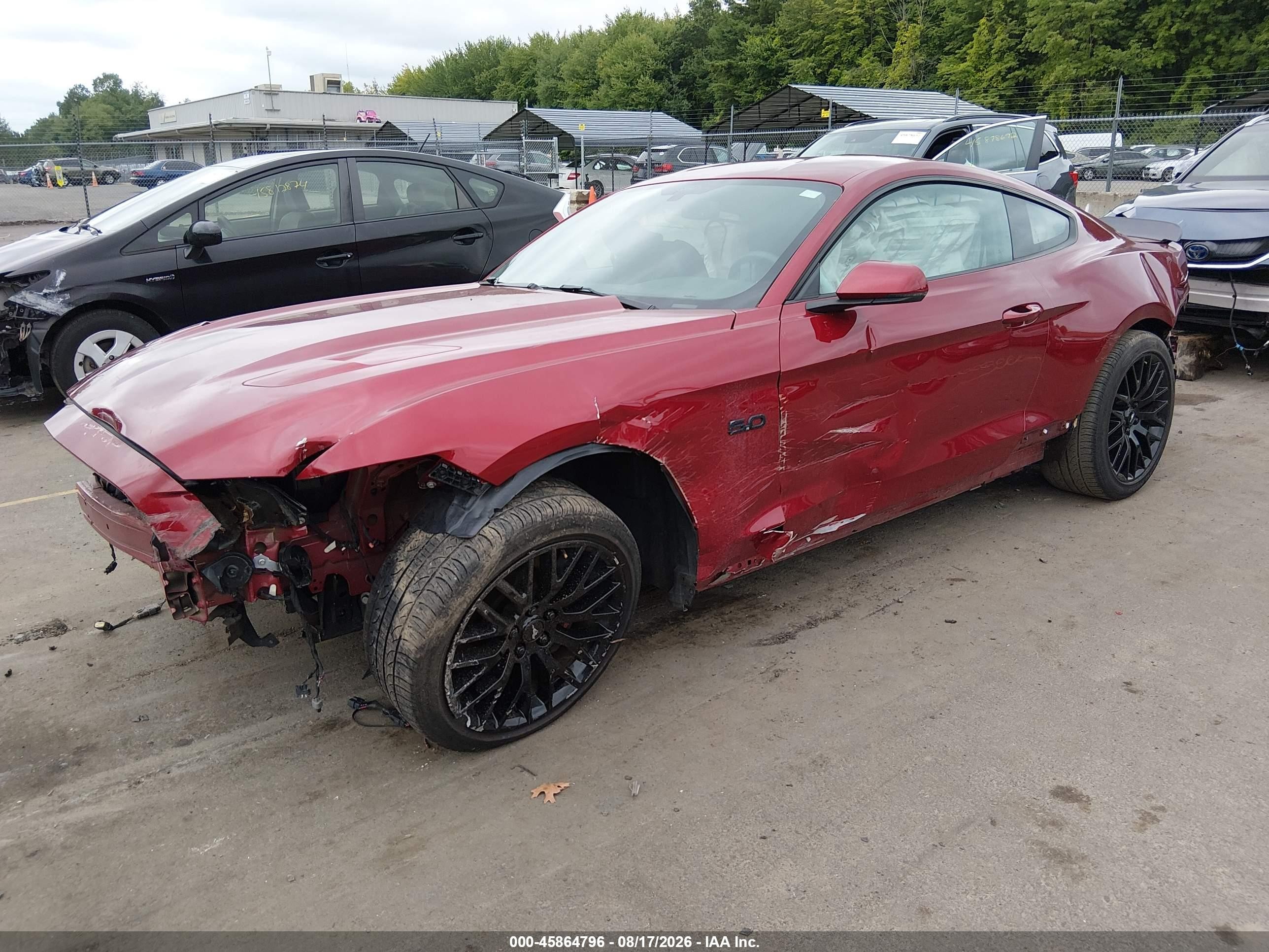 2015 Ford Mustang Gt Premium Red vin: 1FA6P8CF2F5406335