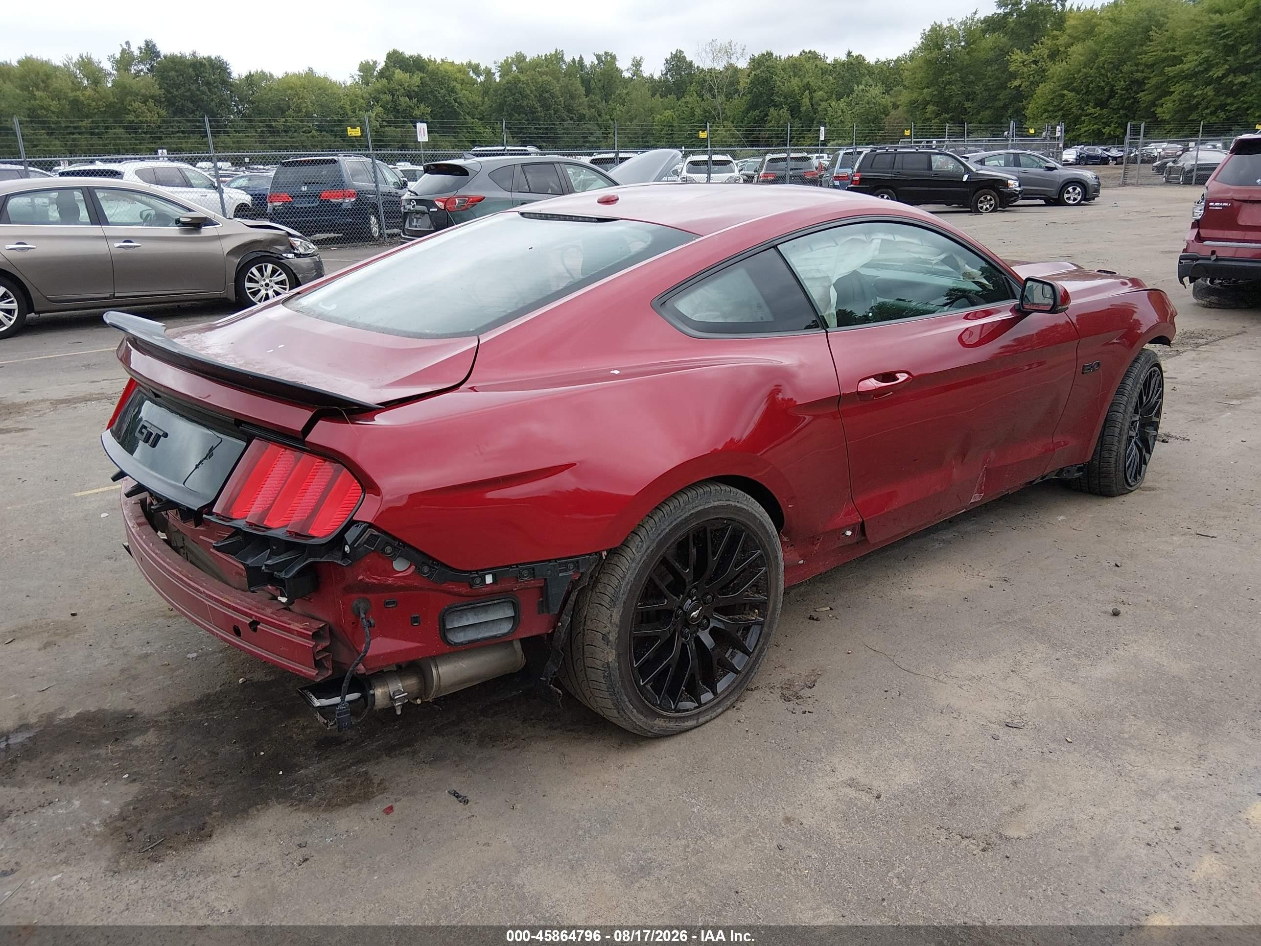 2015 Ford Mustang Gt Premium Red vin: 1FA6P8CF2F5406335