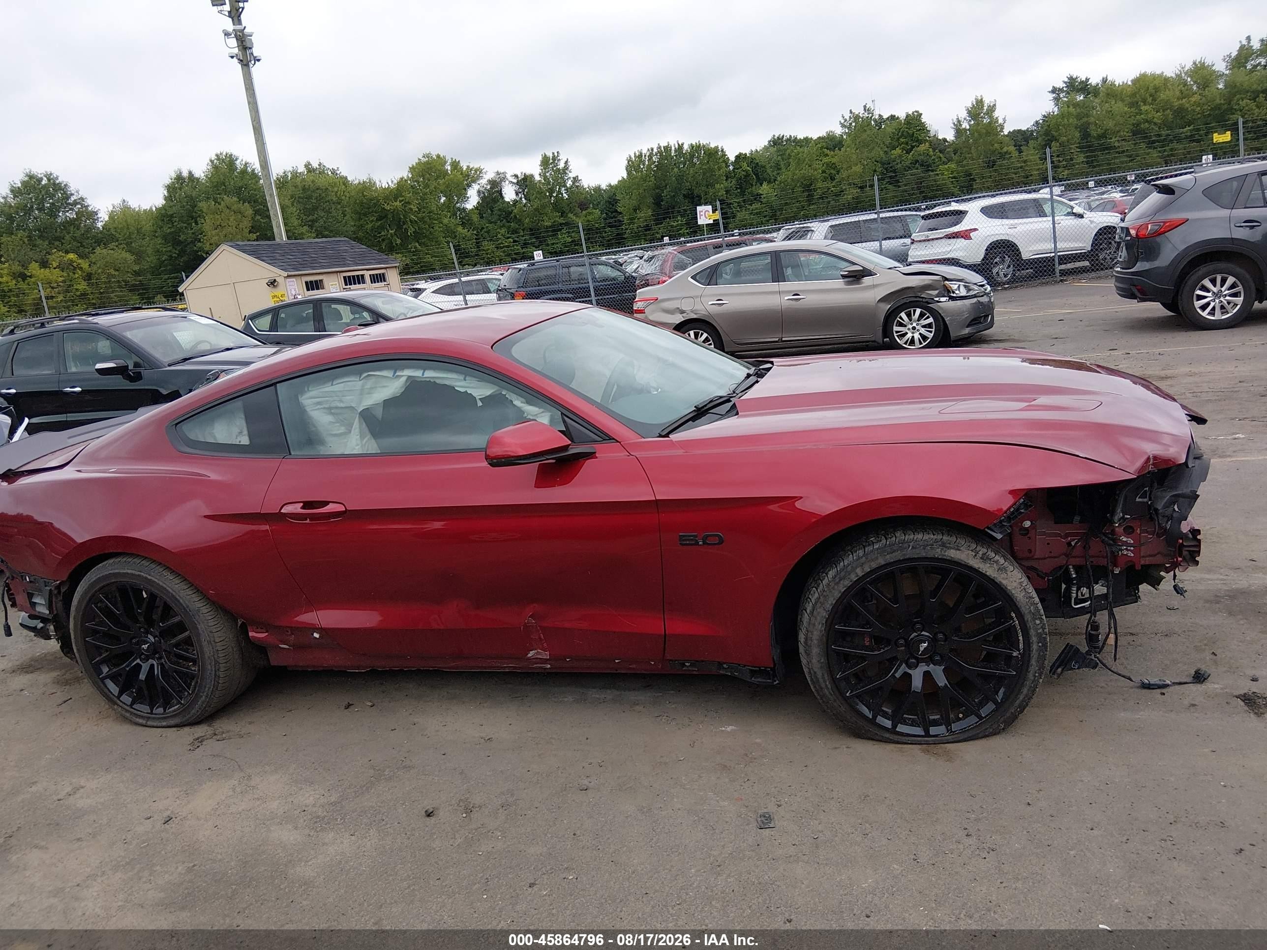2015 Ford Mustang Gt Premium Red vin: 1FA6P8CF2F5406335