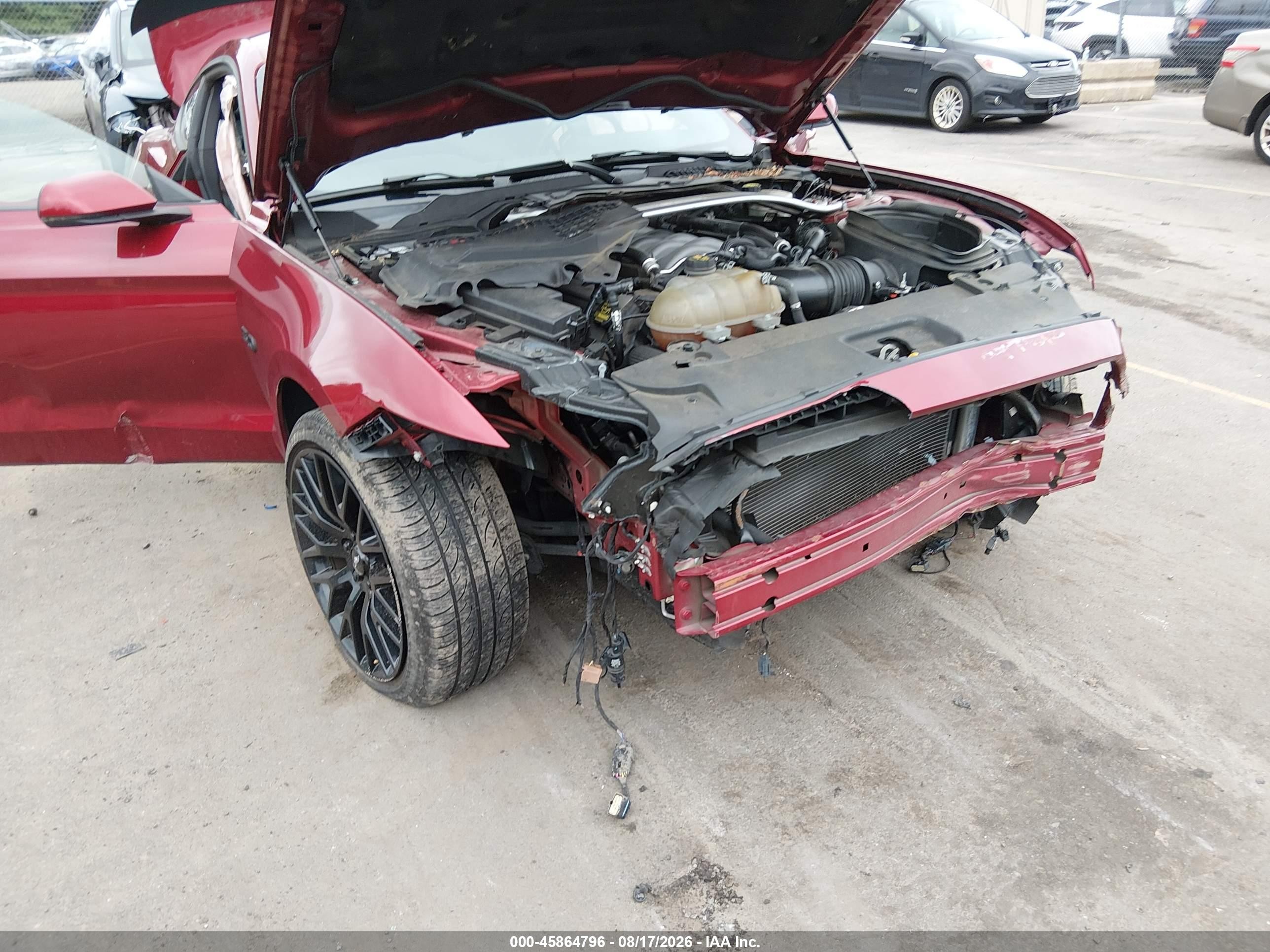 2015 Ford Mustang Gt Premium Red vin: 1FA6P8CF2F5406335