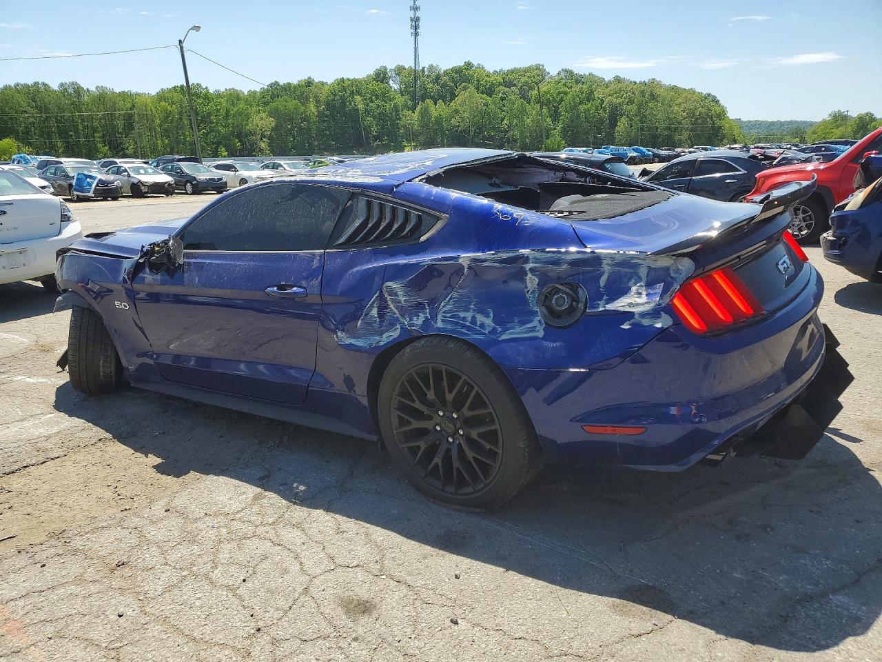 2015 Ford Mustang Синий vin: 1FA6P8CF2F5433695