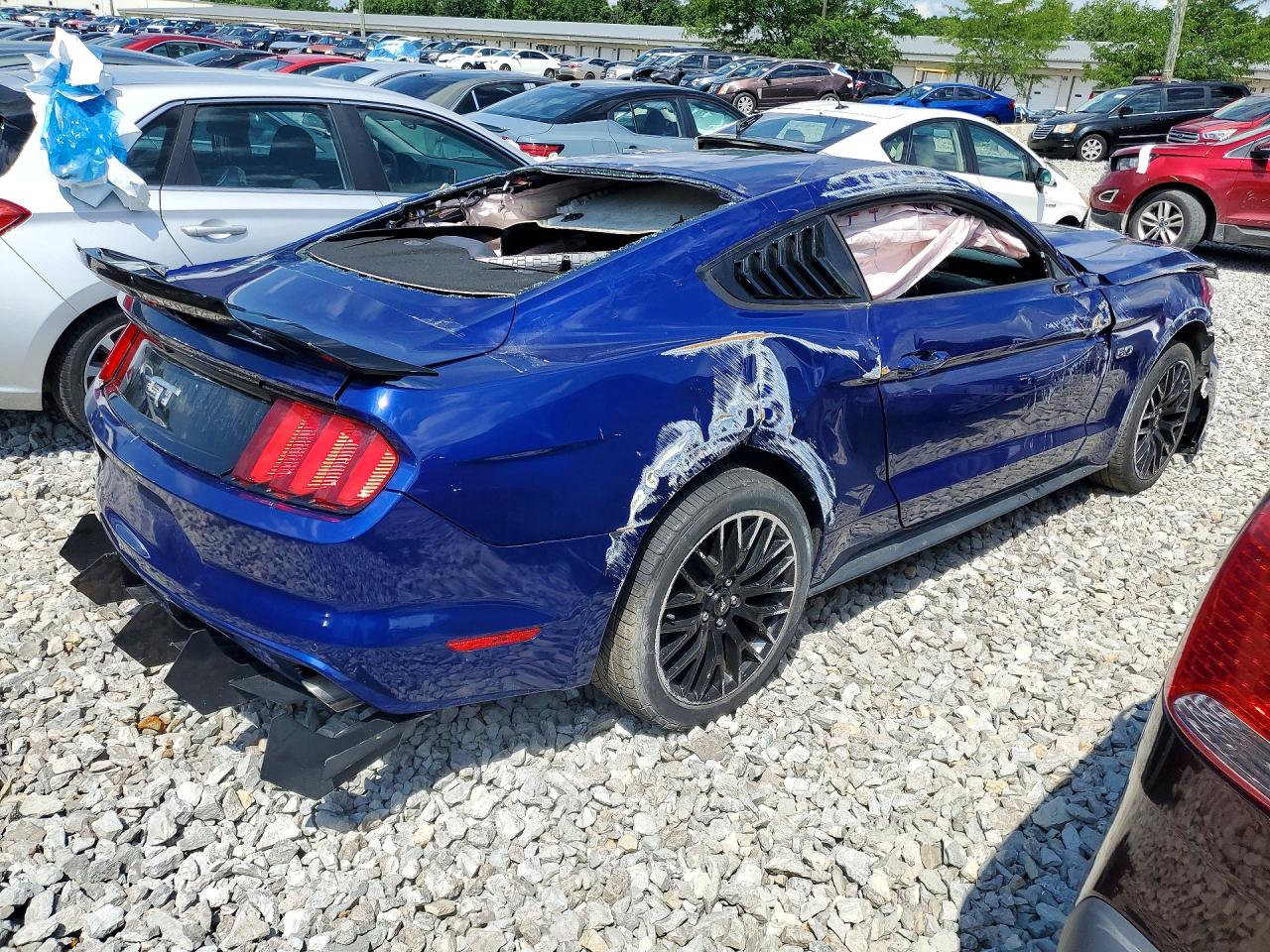 2015 Ford Mustang Синий vin: 1FA6P8CF2F5433695