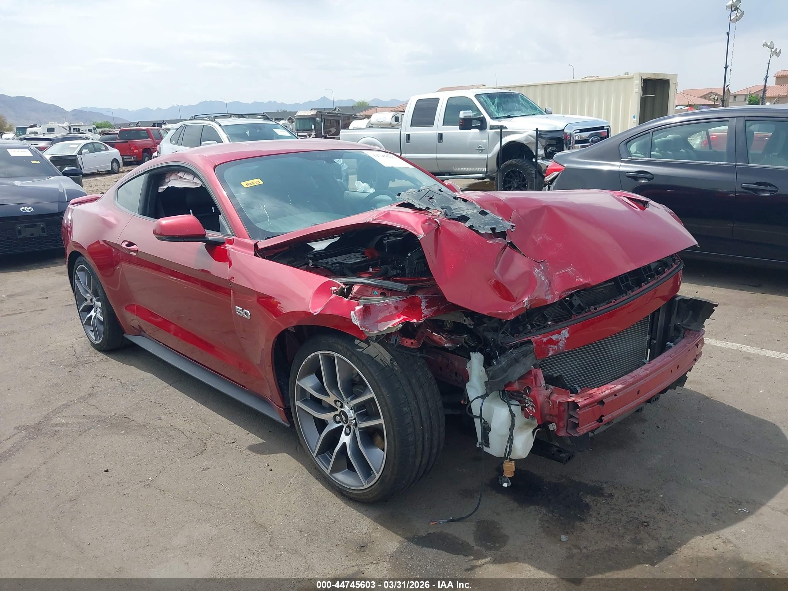 2015 Ford Mustang Gt Premium Red vin: 1FA6P8CF3F5358957