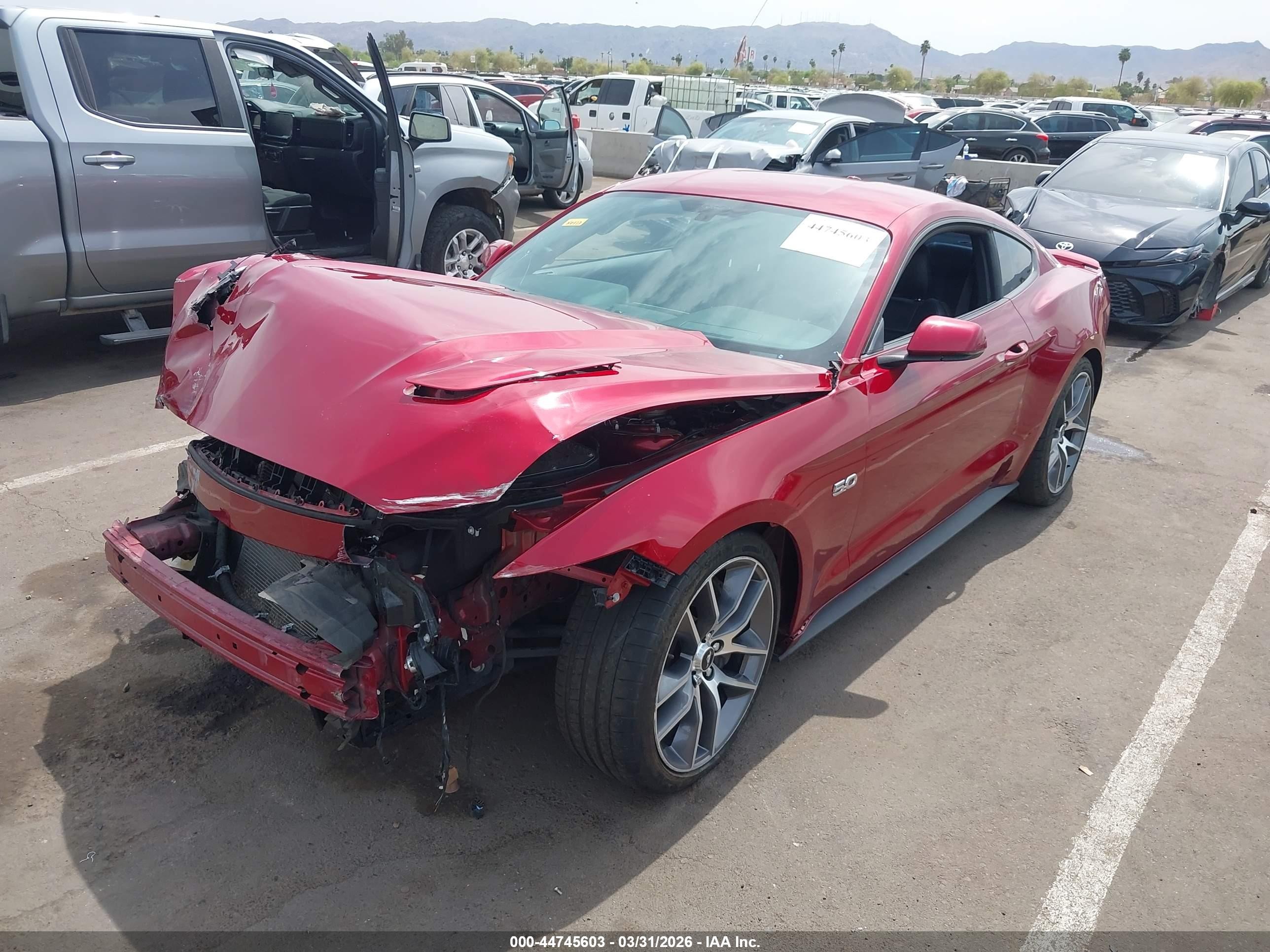 2015 Ford Mustang Gt Premium Red vin: 1FA6P8CF3F5358957