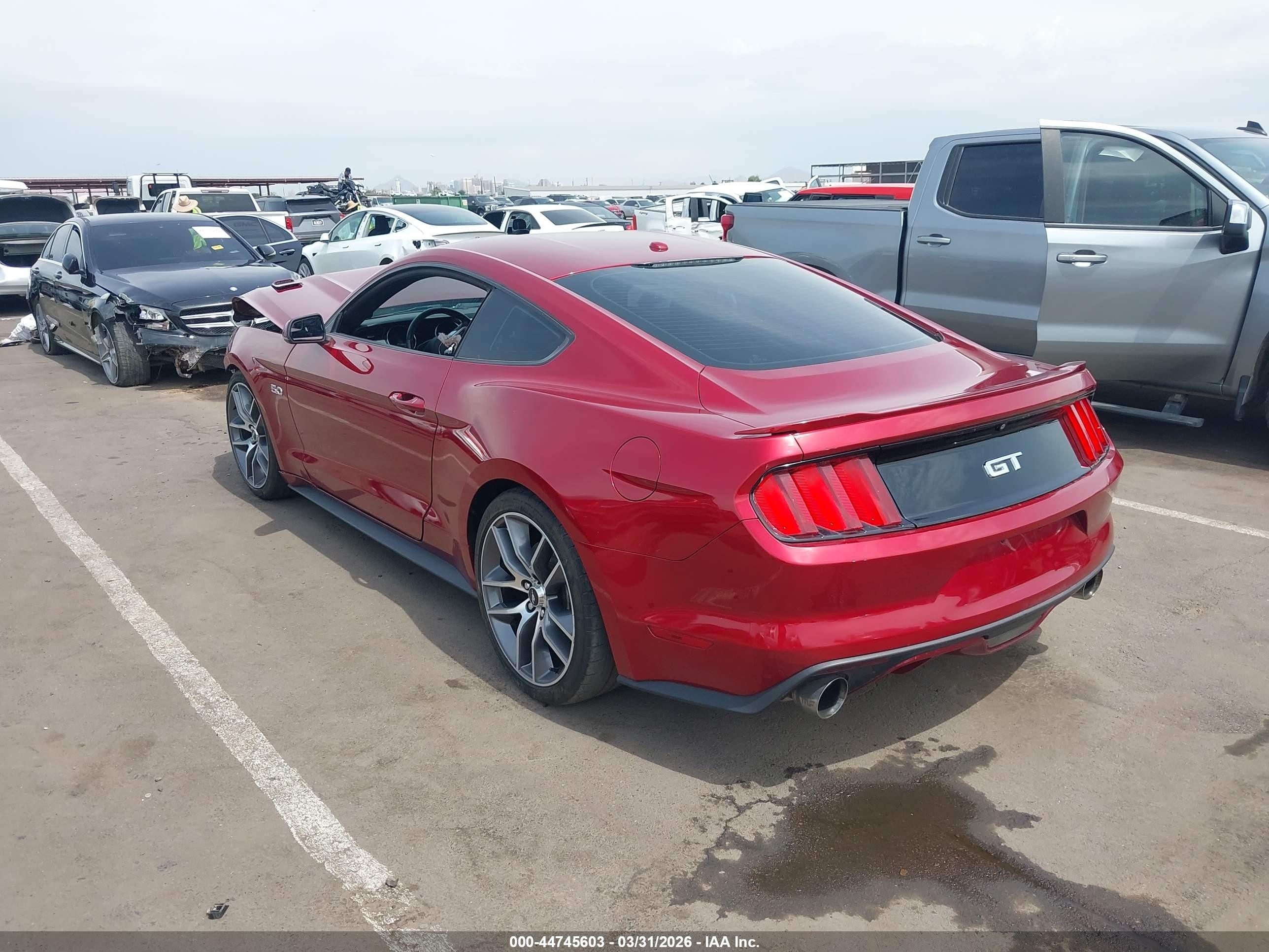 2015 Ford Mustang Gt Premium Red vin: 1FA6P8CF3F5358957