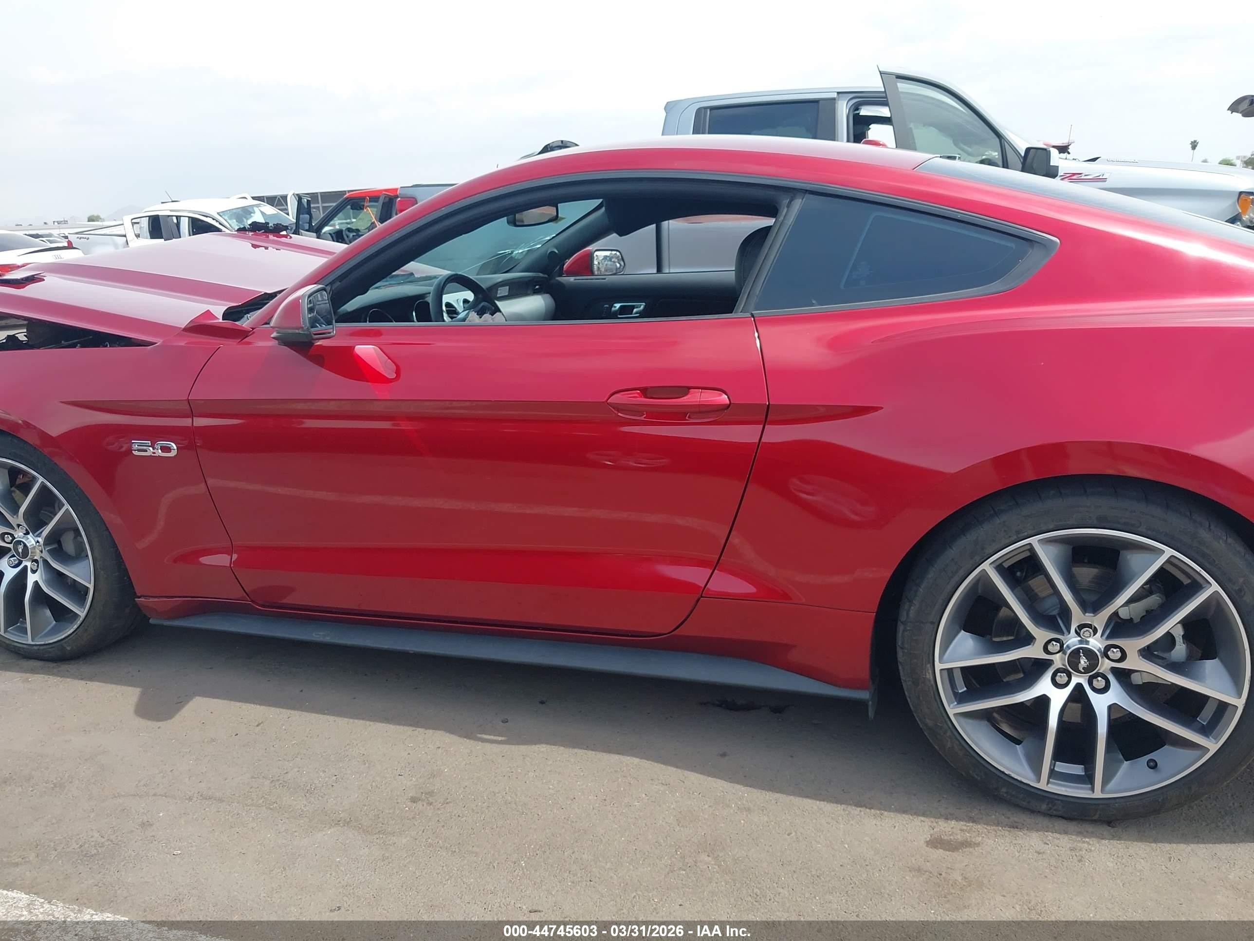 2015 Ford Mustang Gt Premium Red vin: 1FA6P8CF3F5358957