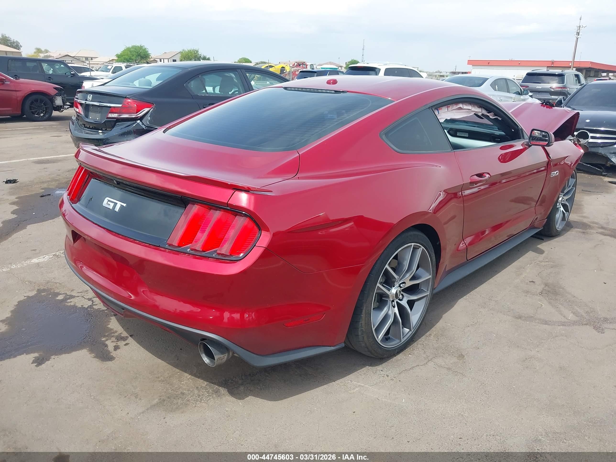 2015 Ford Mustang Gt Premium Red vin: 1FA6P8CF3F5358957