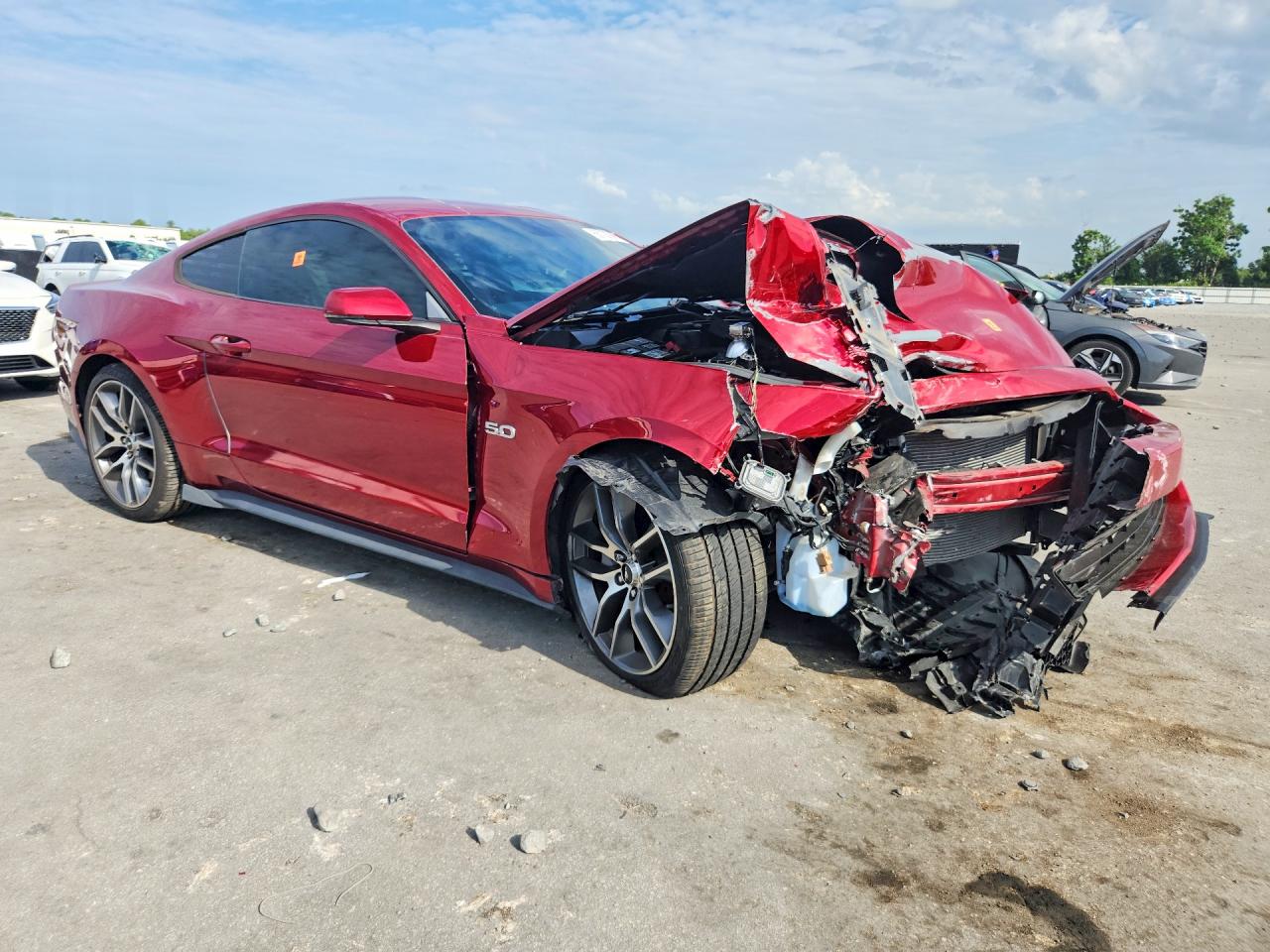 2015 Ford Mustang Gt Red vin: 1FA6P8CF3F5366654