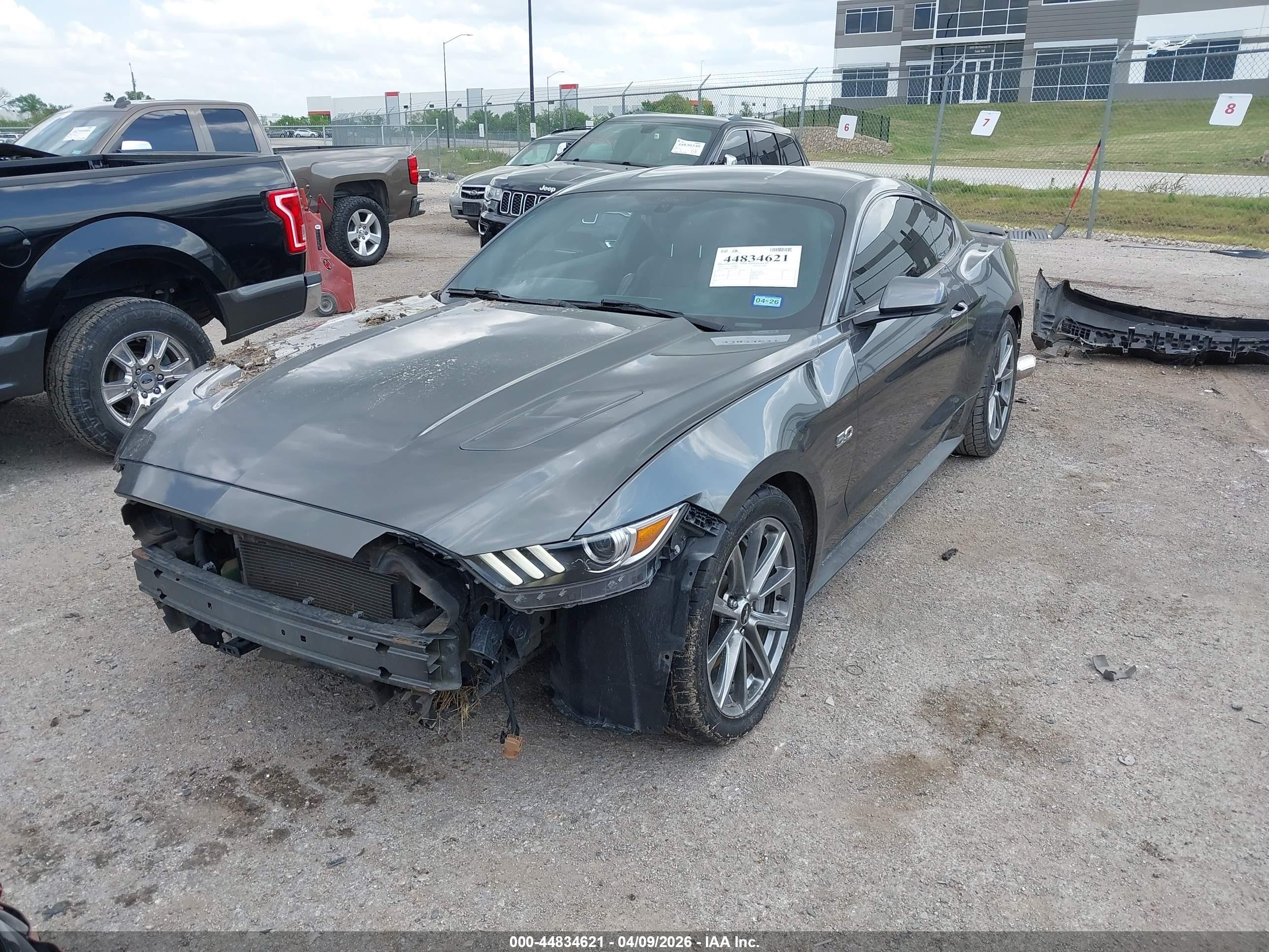 2015 Ford Mustang Gt Premium Серый vin: 1FA6P8CF3F5384927