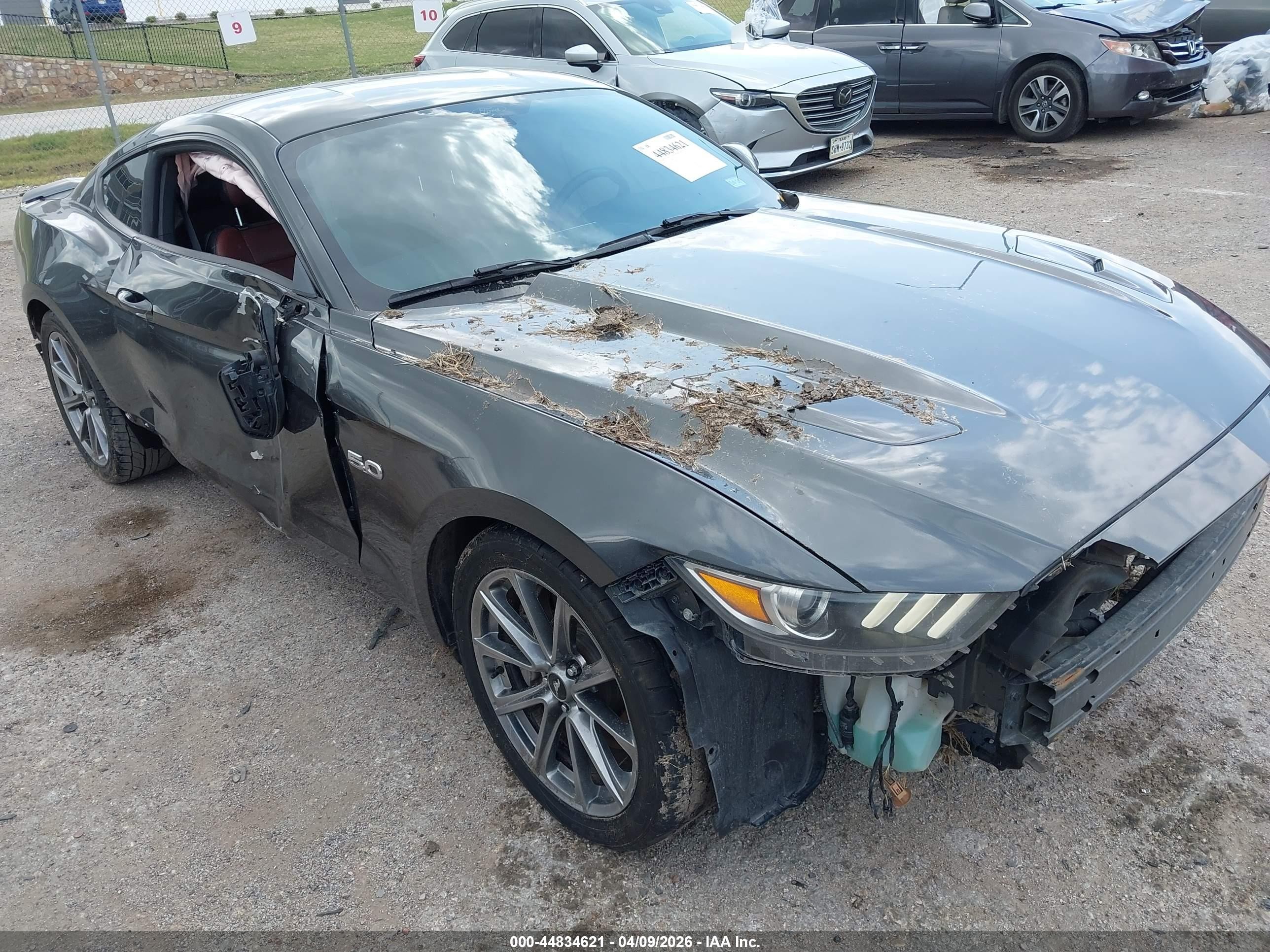 2015 Ford Mustang Gt Premium Серый vin: 1FA6P8CF3F5384927