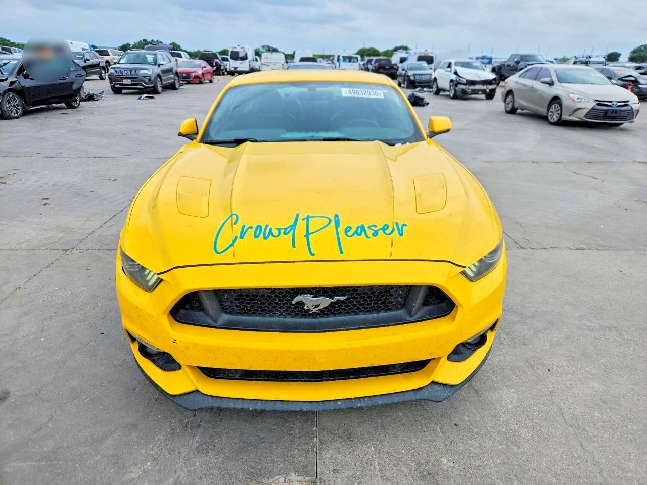 2015 Ford Mustang Gt Yellow vin: 1FA6P8CF3F5396270