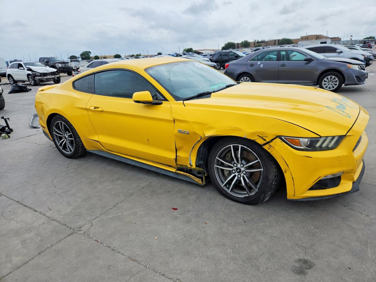 2015 Ford Mustang Gt Yellow vin: 1FA6P8CF3F5396270