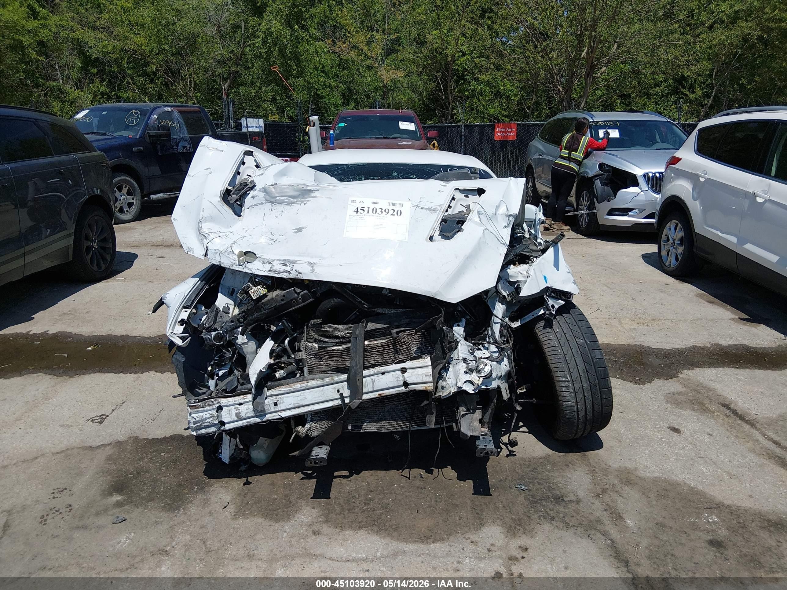 2015 Ford Mustang Gt White vin: 1FA6P8CF3F5399959