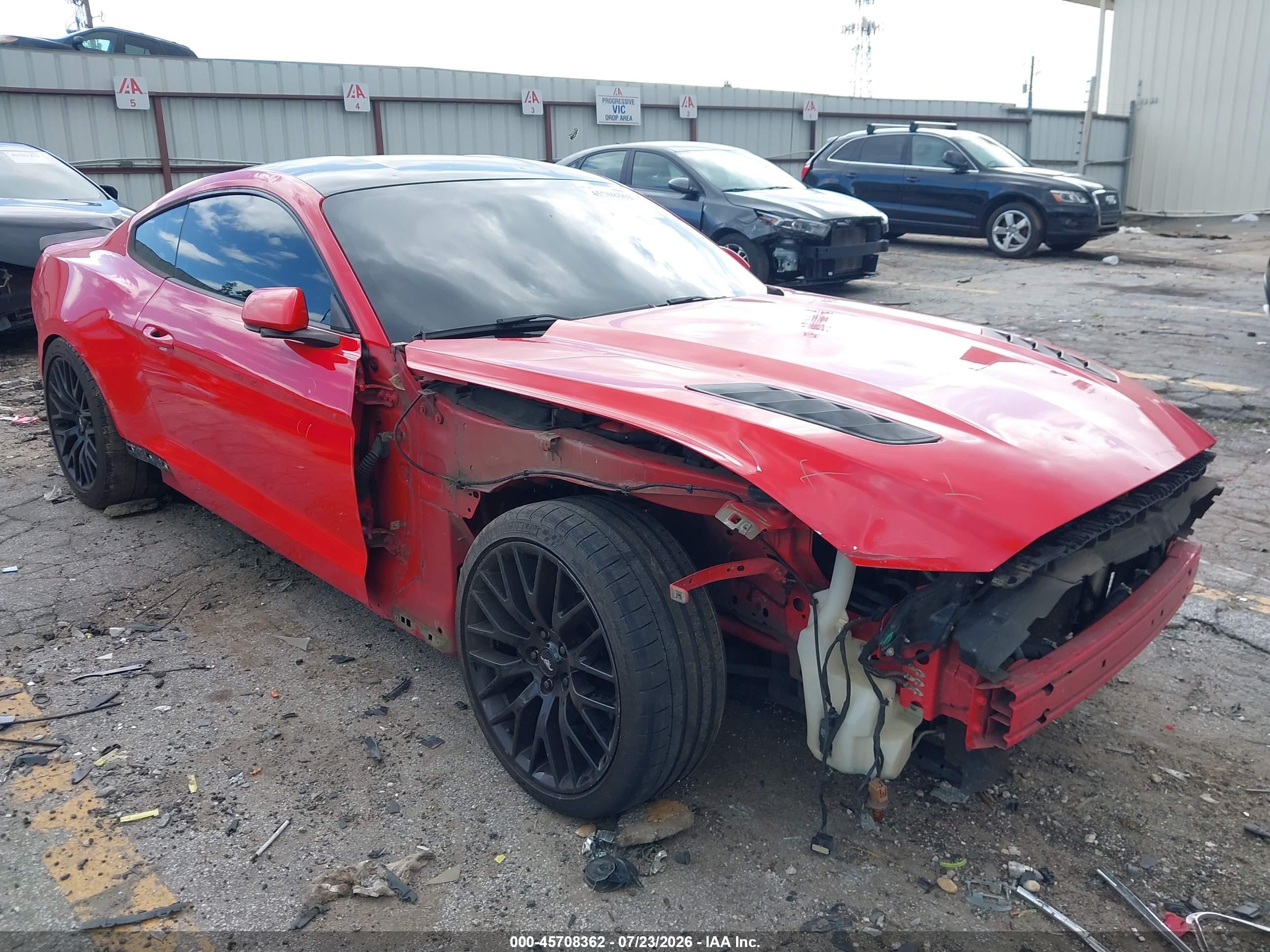 2015 Ford Mustang Gt/gt Premium Red vin: 1FA6P8CF3F5411477