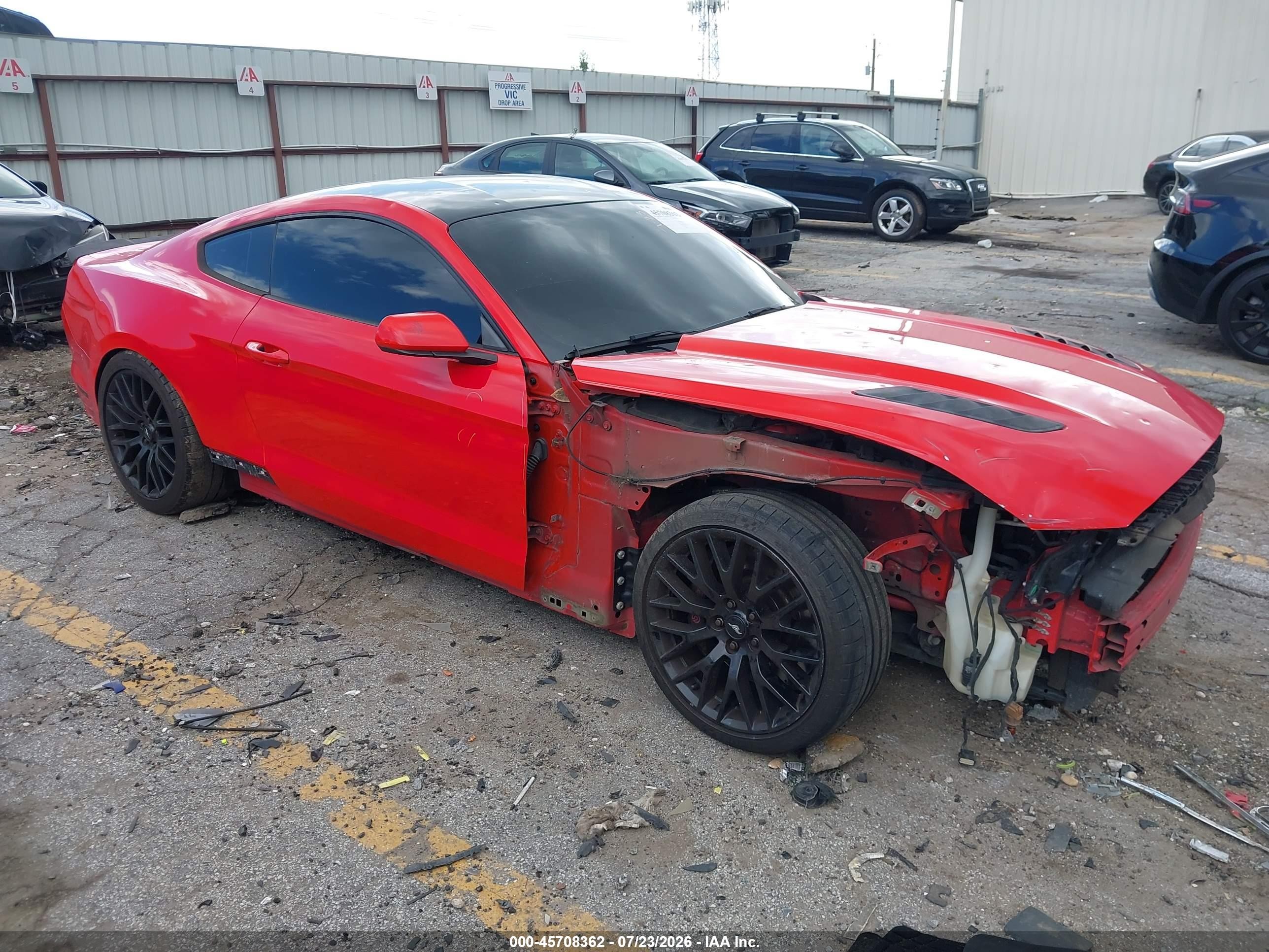 2015 Ford Mustang Gt/gt Premium Red vin: 1FA6P8CF3F5411477