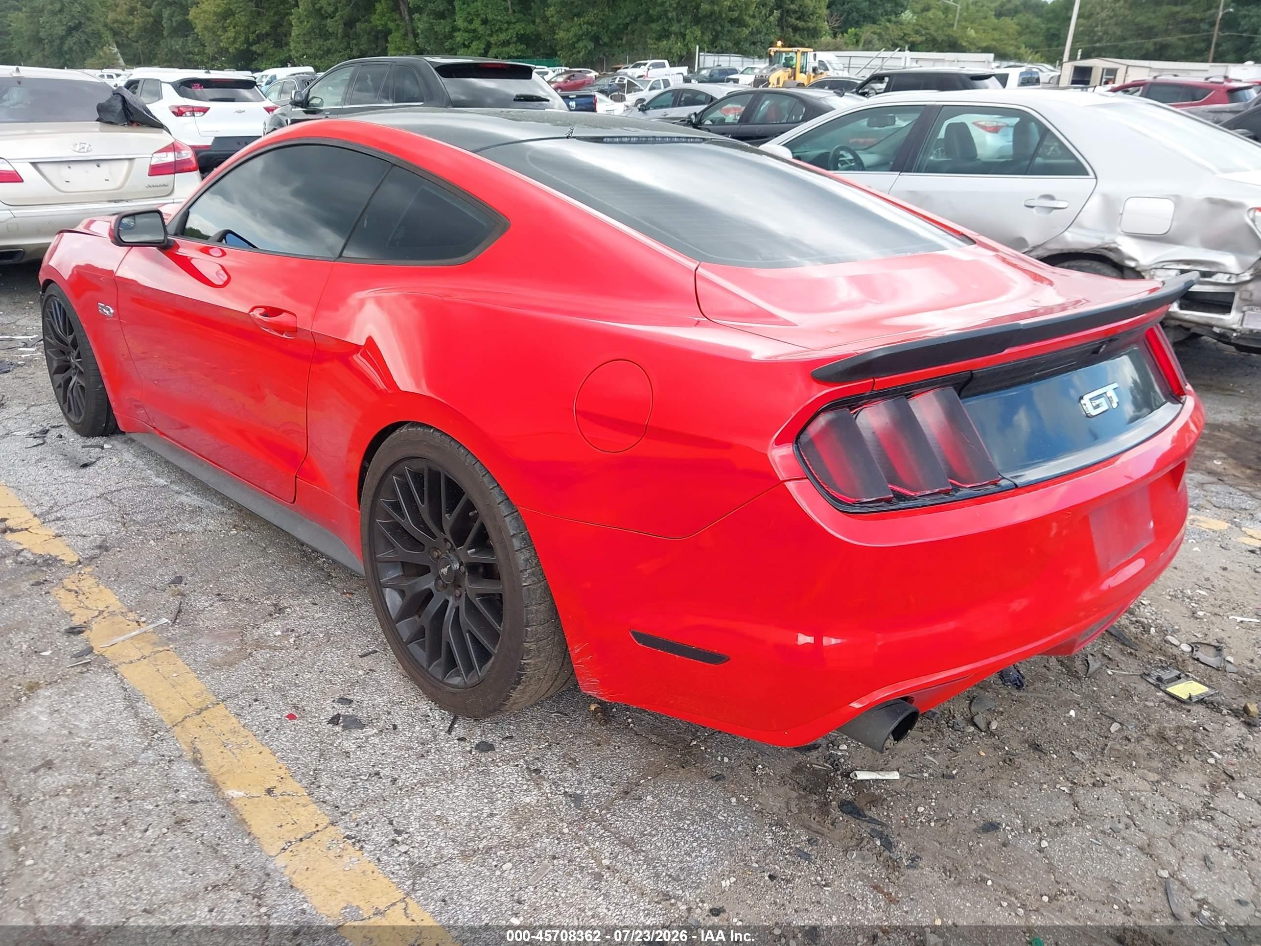 2015 Ford Mustang Gt/gt Premium Red vin: 1FA6P8CF3F5411477