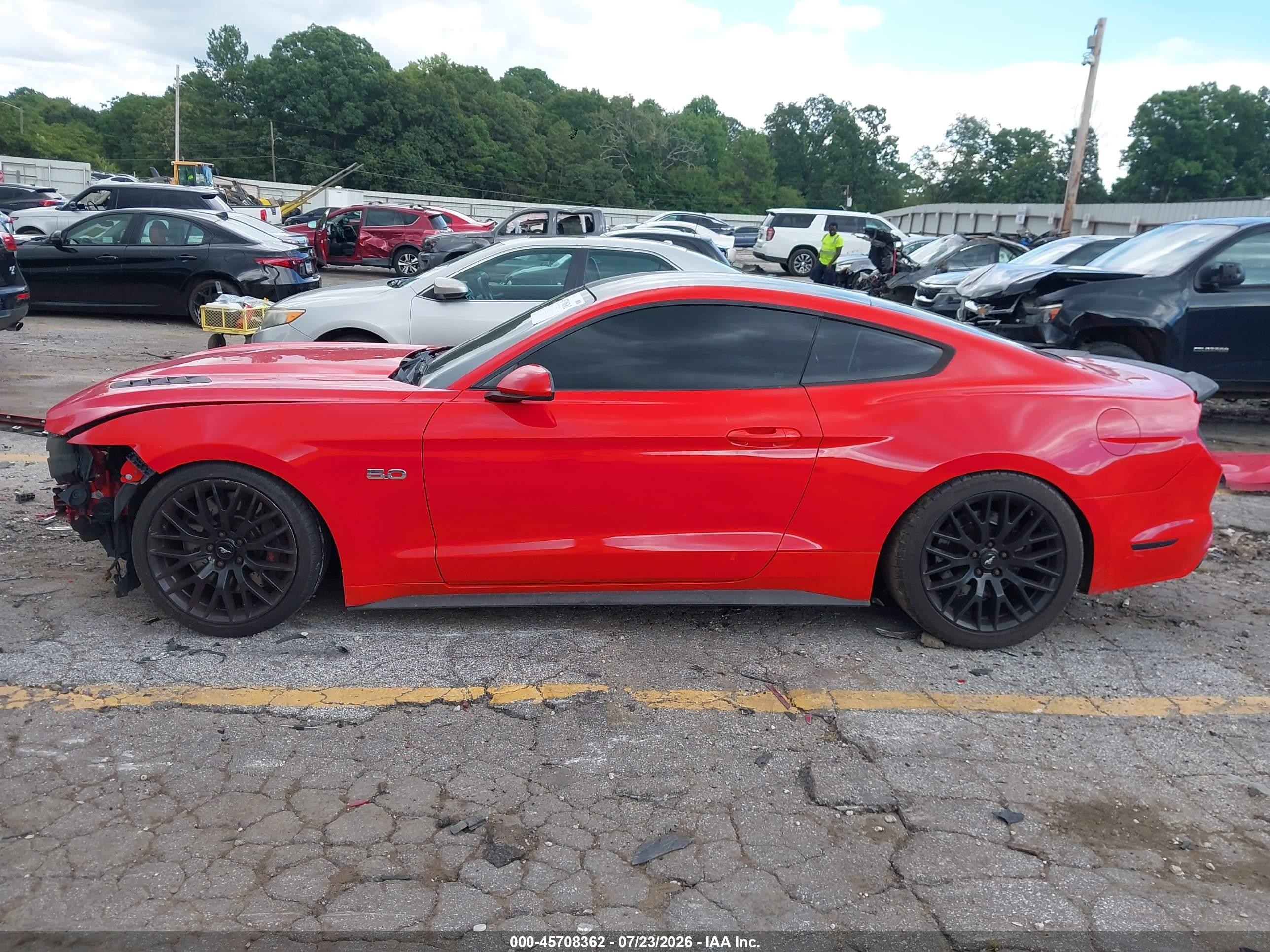 2015 Ford Mustang Gt/gt Premium Red vin: 1FA6P8CF3F5411477