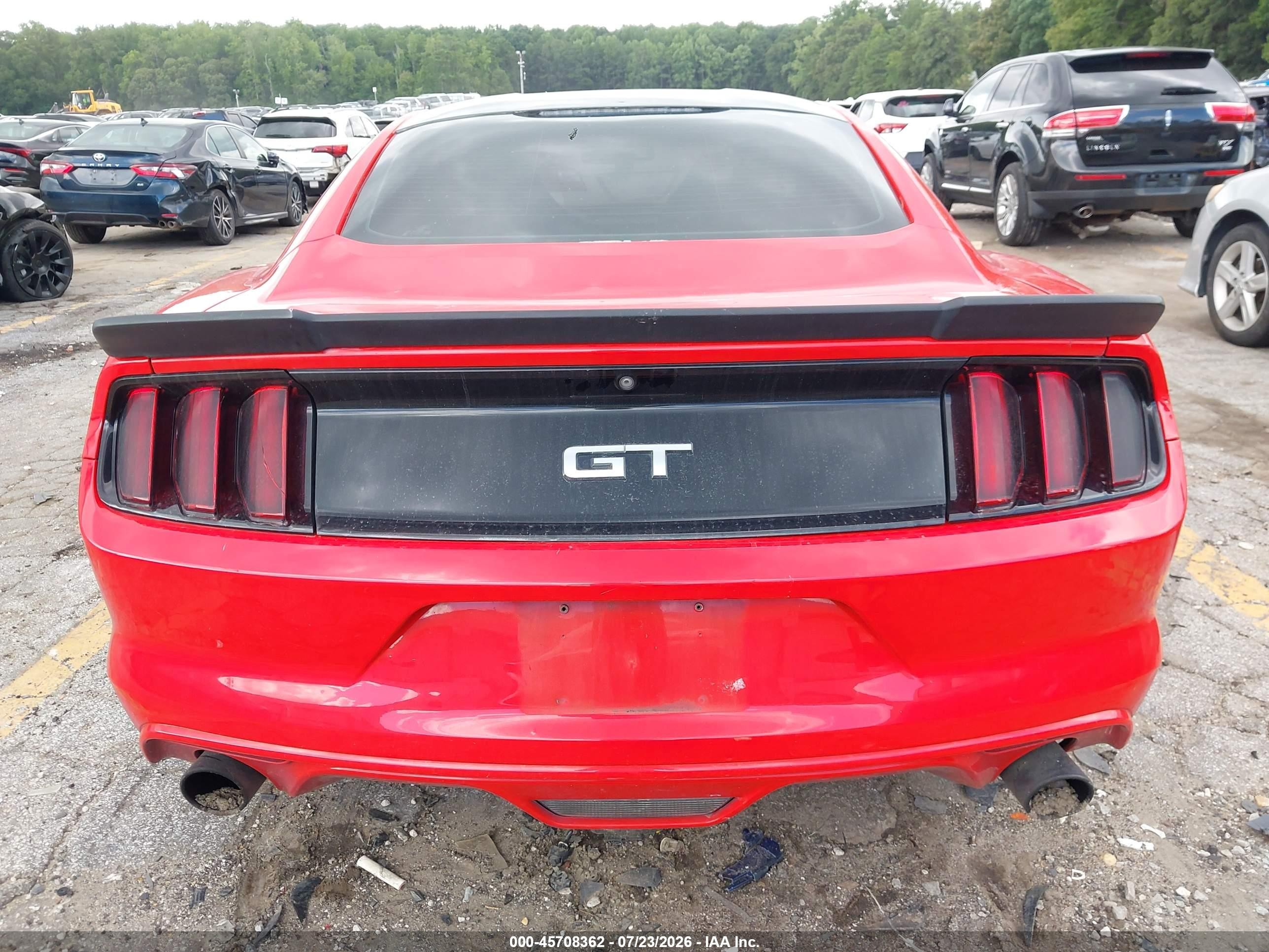 2015 Ford Mustang Gt/gt Premium Red vin: 1FA6P8CF3F5411477