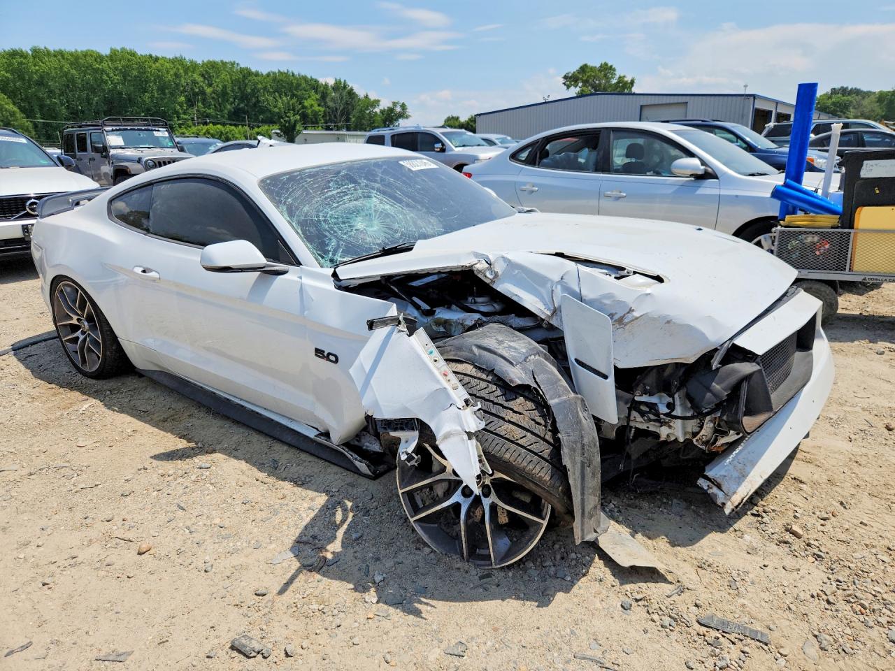 2015 Ford Mustang Gt White vin: 1FA6P8CF3F5424455