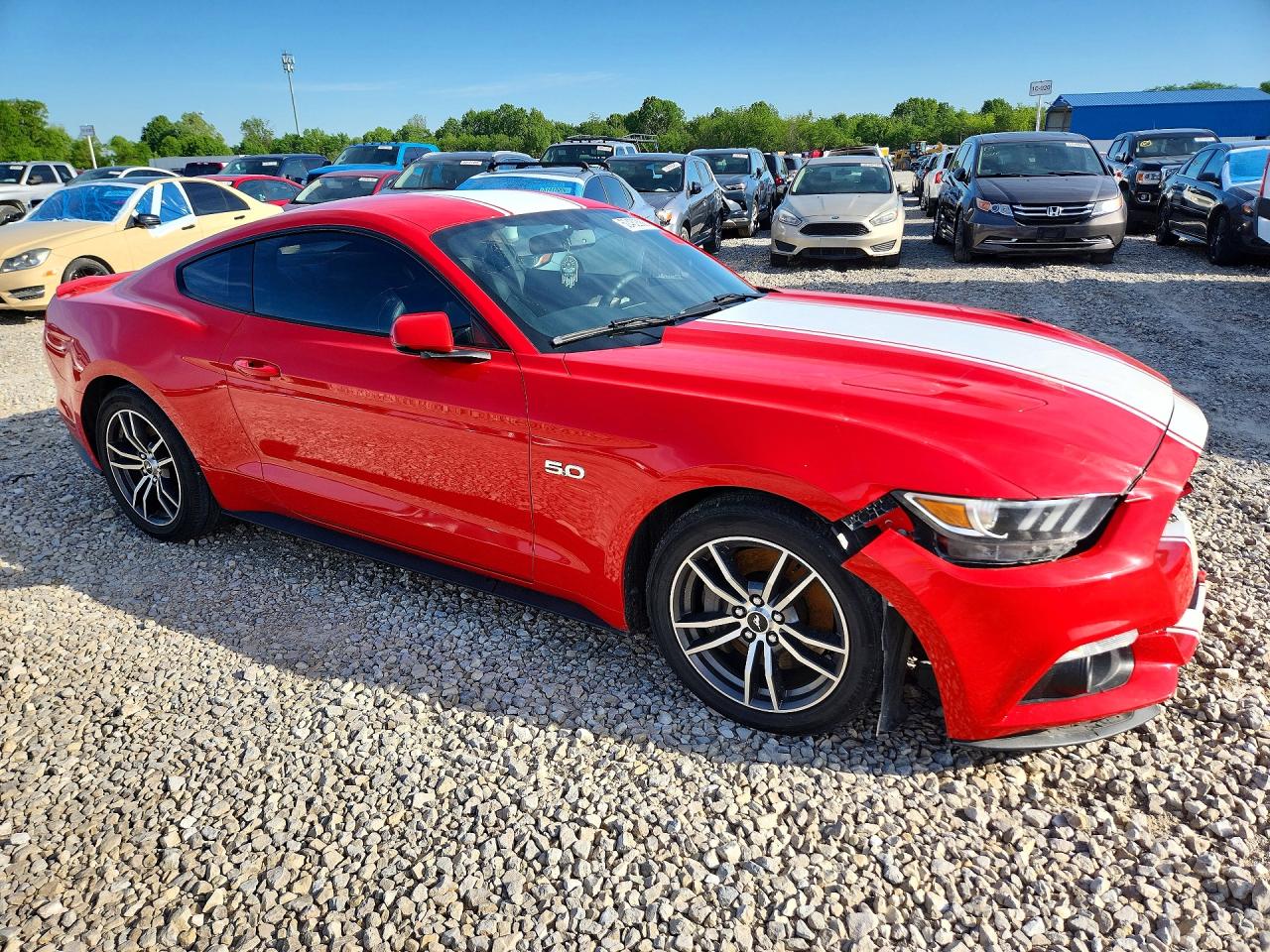 2017 Ford Mustang Gt Red vin: 1FA6P8CF3H5239342