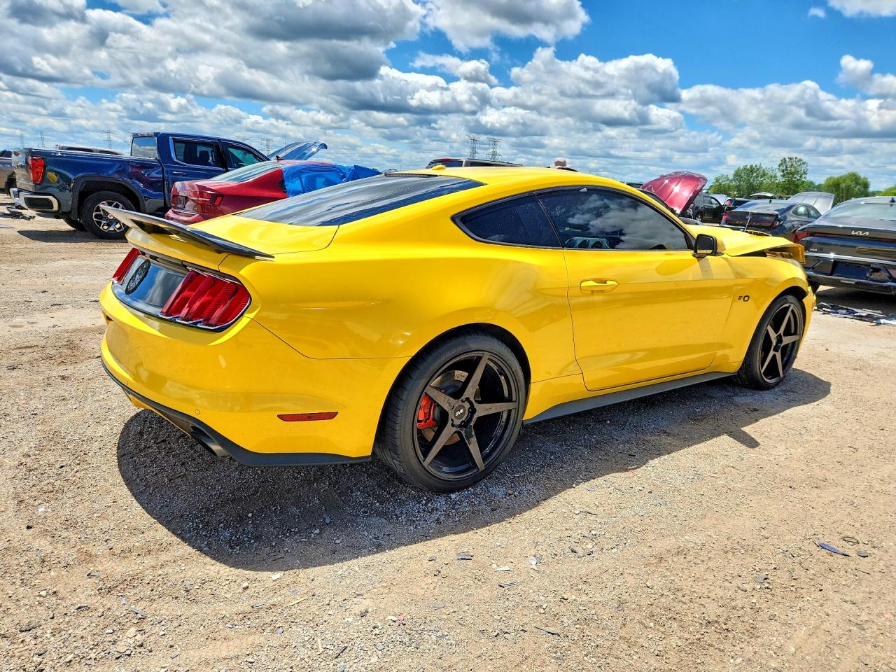 2015 Ford Mustang Gt Yellow vin: 1FA6P8CF4F5304812