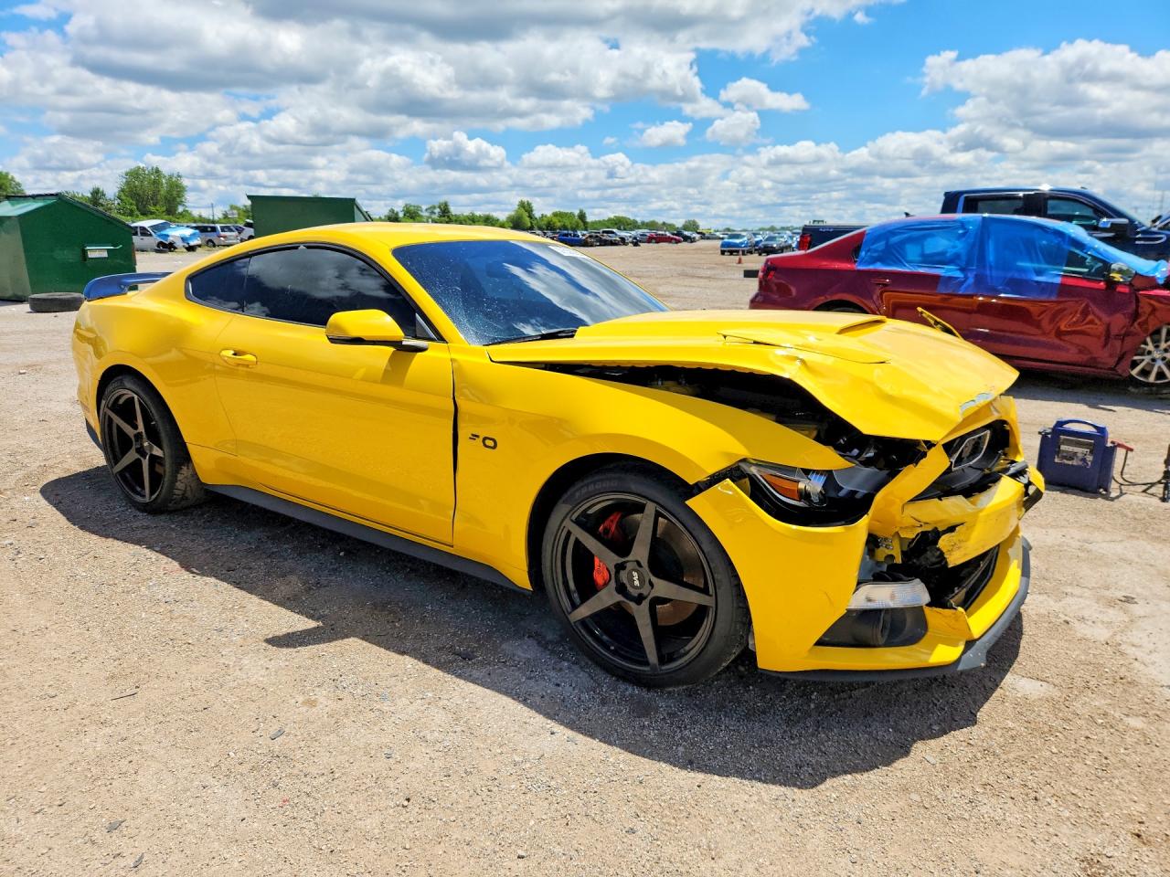 2015 Ford Mustang Gt Yellow vin: 1FA6P8CF4F5304812