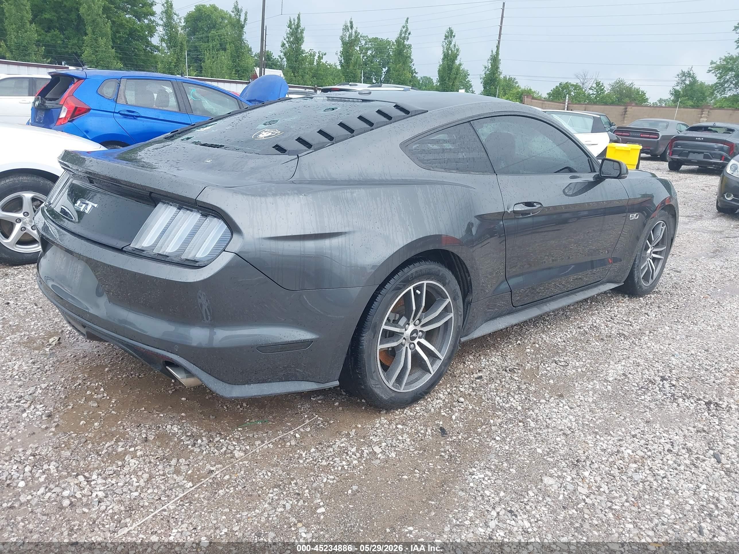 2015 Ford Mustang Gt Premium Gray vin: 1FA6P8CF4F5305331
