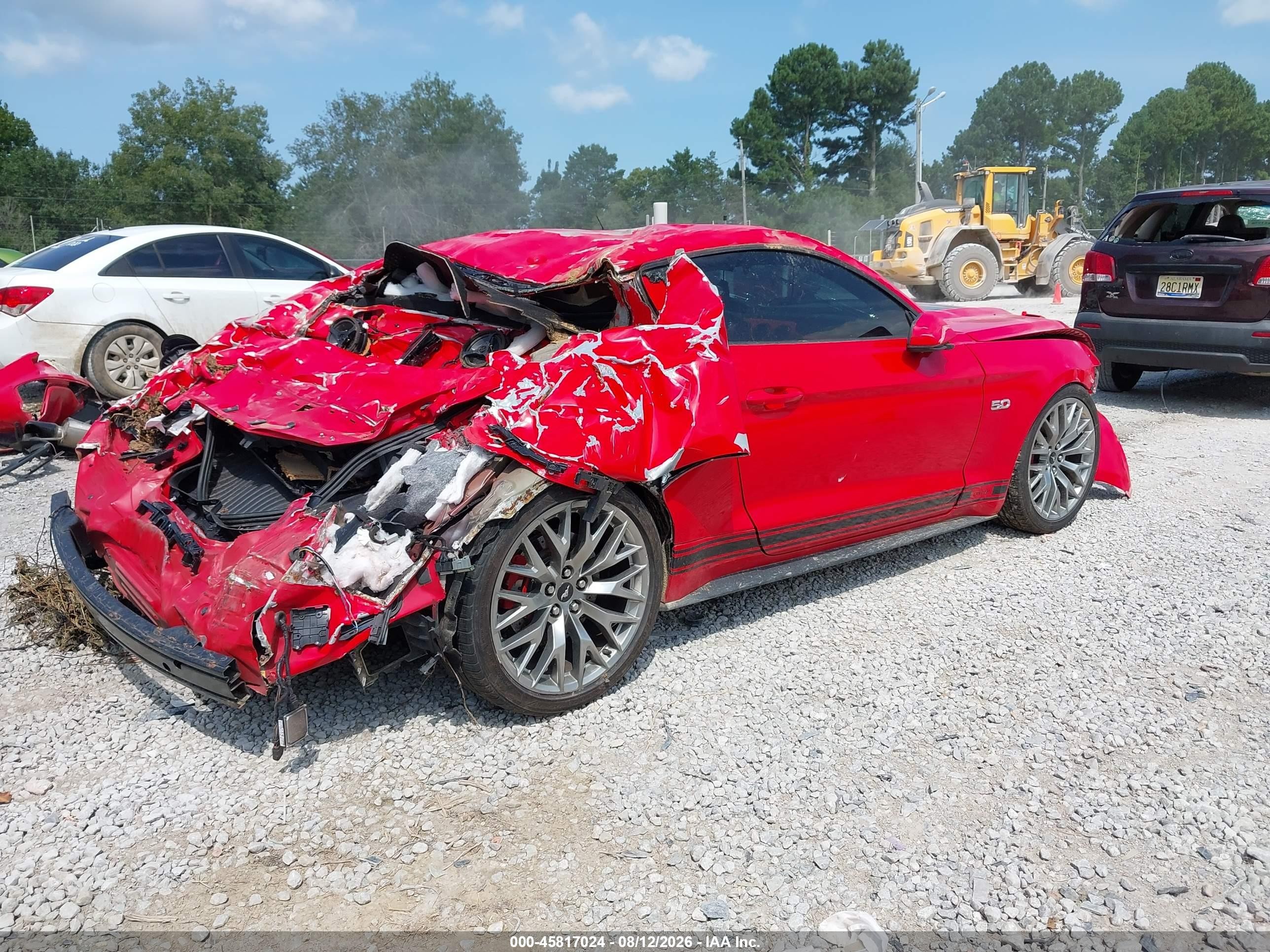 2015 Ford Mustang Gt Premium Red vin: 1FA6P8CF4F5379476