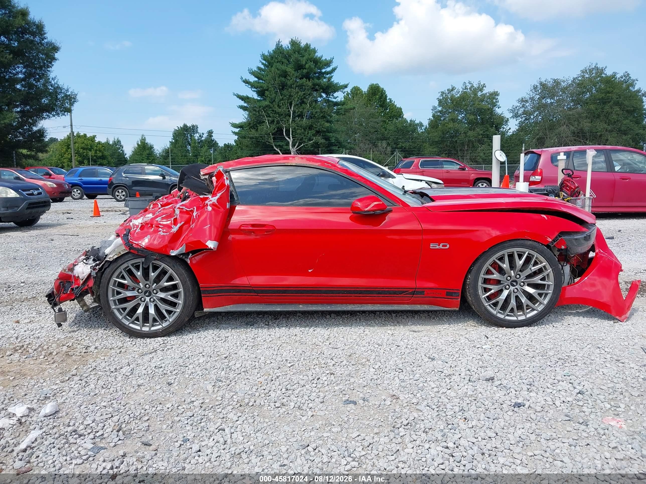 2015 Ford Mustang Gt Premium Red vin: 1FA6P8CF4F5379476