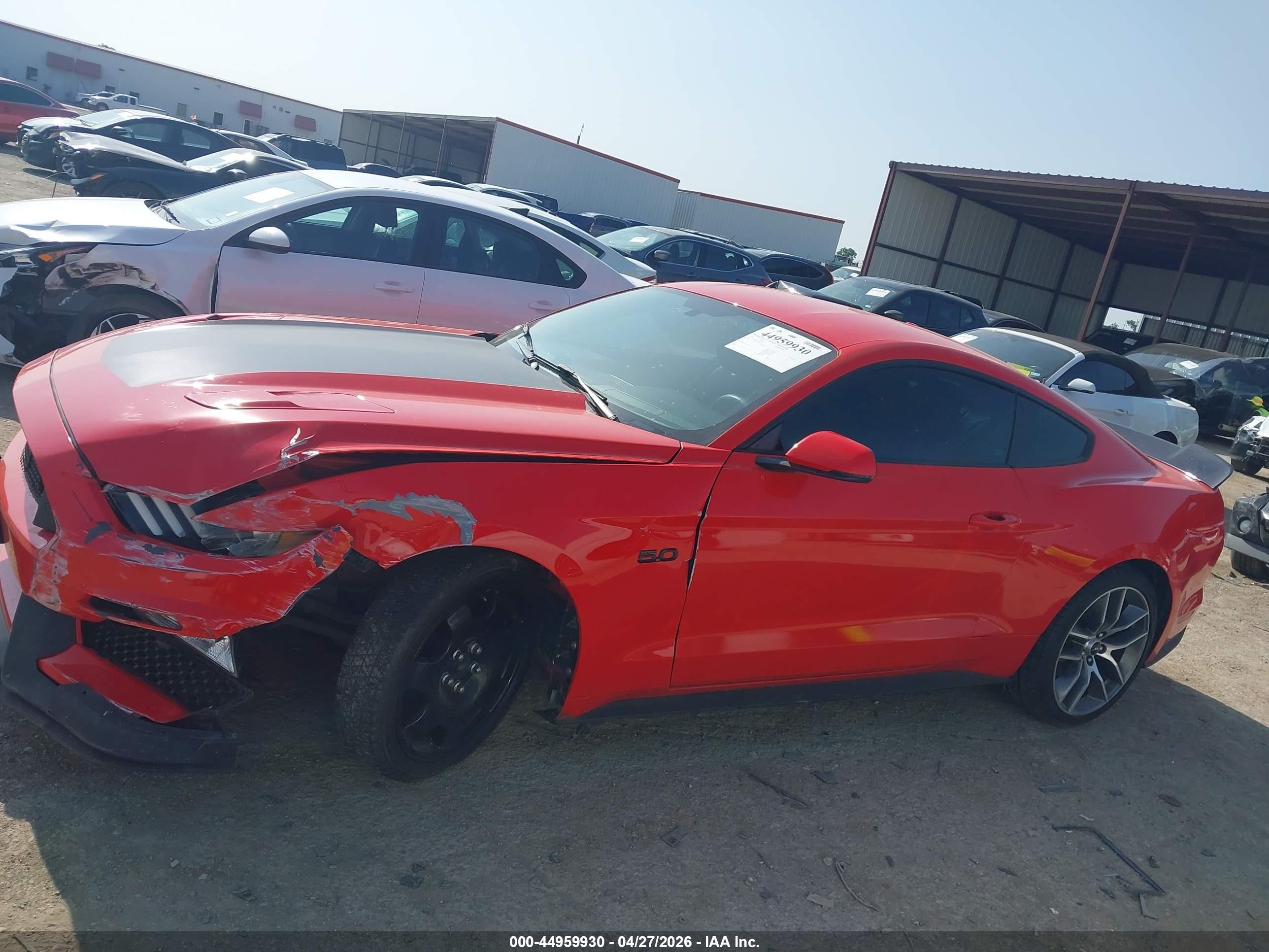 2015 Ford Mustang Gt Premium Red vin: 1FA6P8CF4F5407941